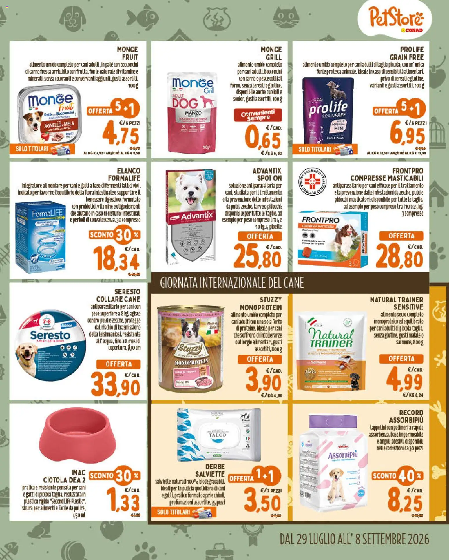 Volantino Conad del 29/07/2026 | Pagina: 3 | Prodotti: Salmone, Cereali, Agnello, Ciotola