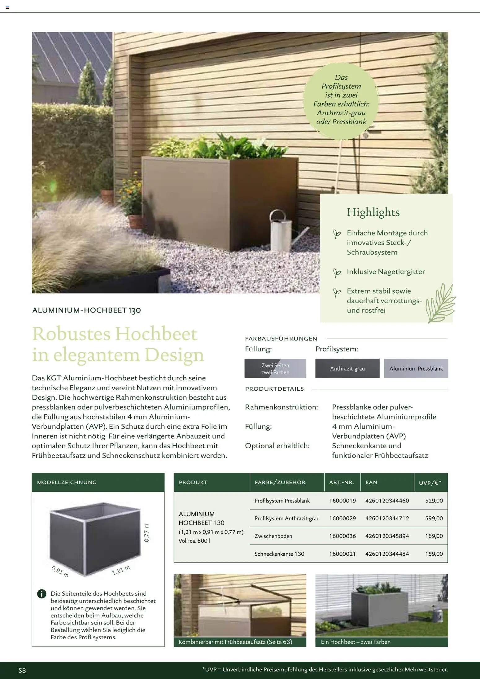 Dehner KGT – Kreative Gartentechnik – gültig ab 01.01.2026 | Seite: 58 | Produkte: Hochbeet