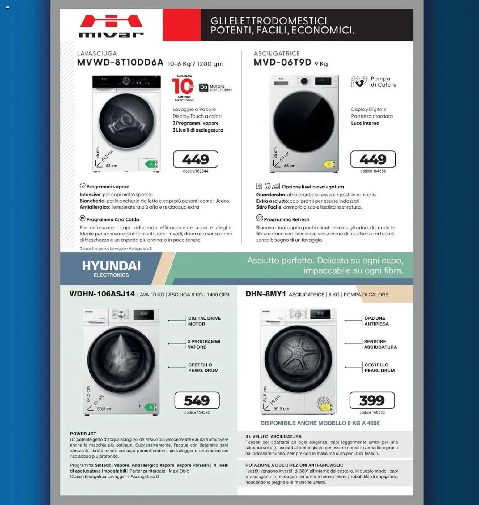 Volantino Trony del 02/10/2026 | Pagina: 22 | Prodotti: Vestiti, Abiti, Asciugatrice, Letto