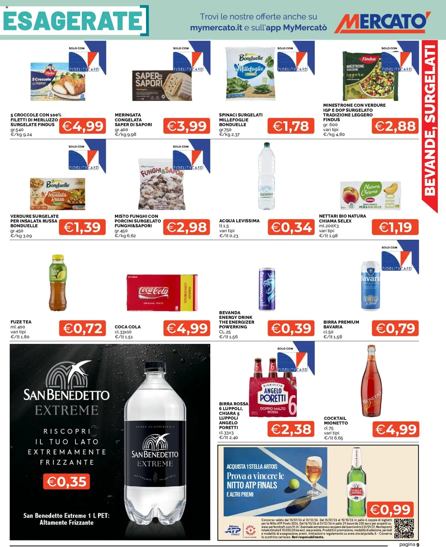 Volantino Mercatò del 12/10/2026 | Pagina: 9 | Prodotti: Merluzzo, Verdure, Insalata russa, Mionetto