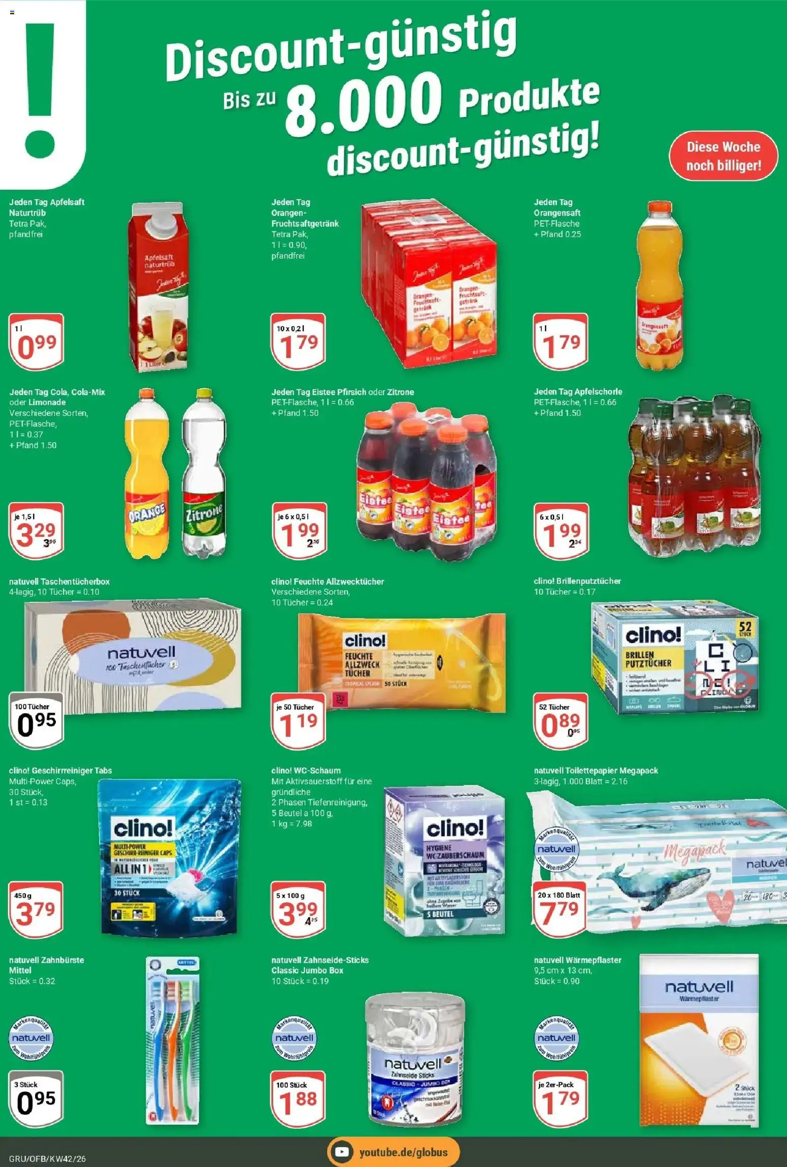 Globus Prospekt Grünstadt (ab 12.10.2026) » Angebote online | Seite: 19 | Produkte: Orangen, Limonade, Orangensaft, Apfelsaft