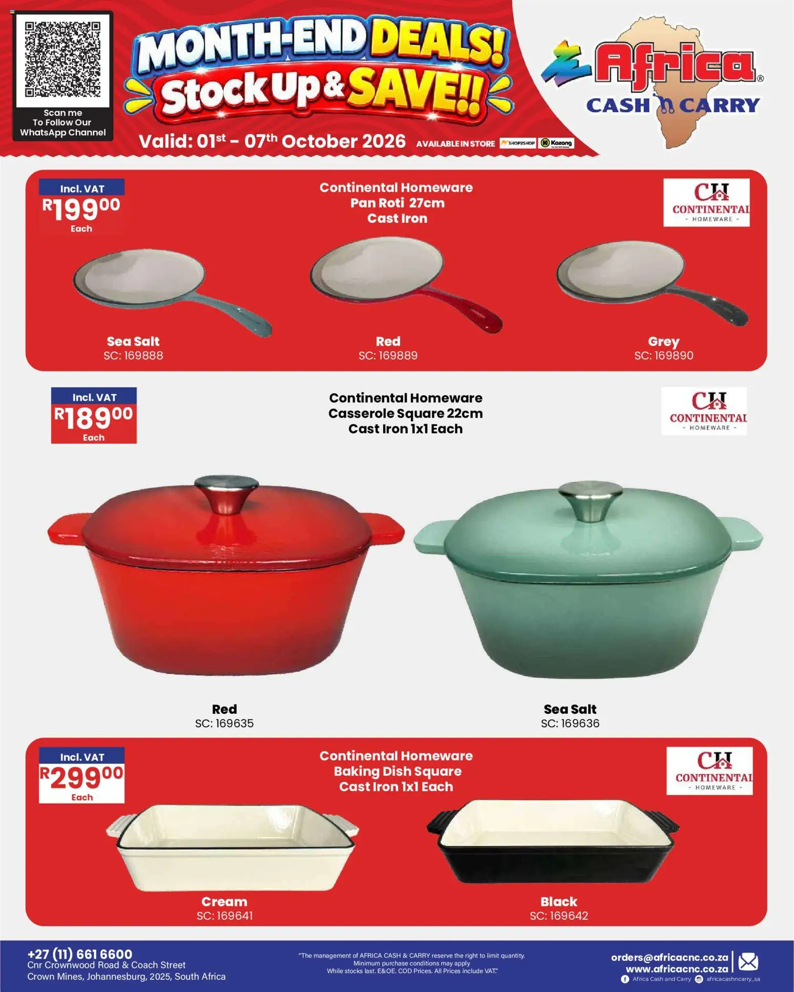 New Africa Cash & Carry catalogue – valid from 01/10/2026 | Page: 55 | Products: Iron, Cream, Stock, Salt