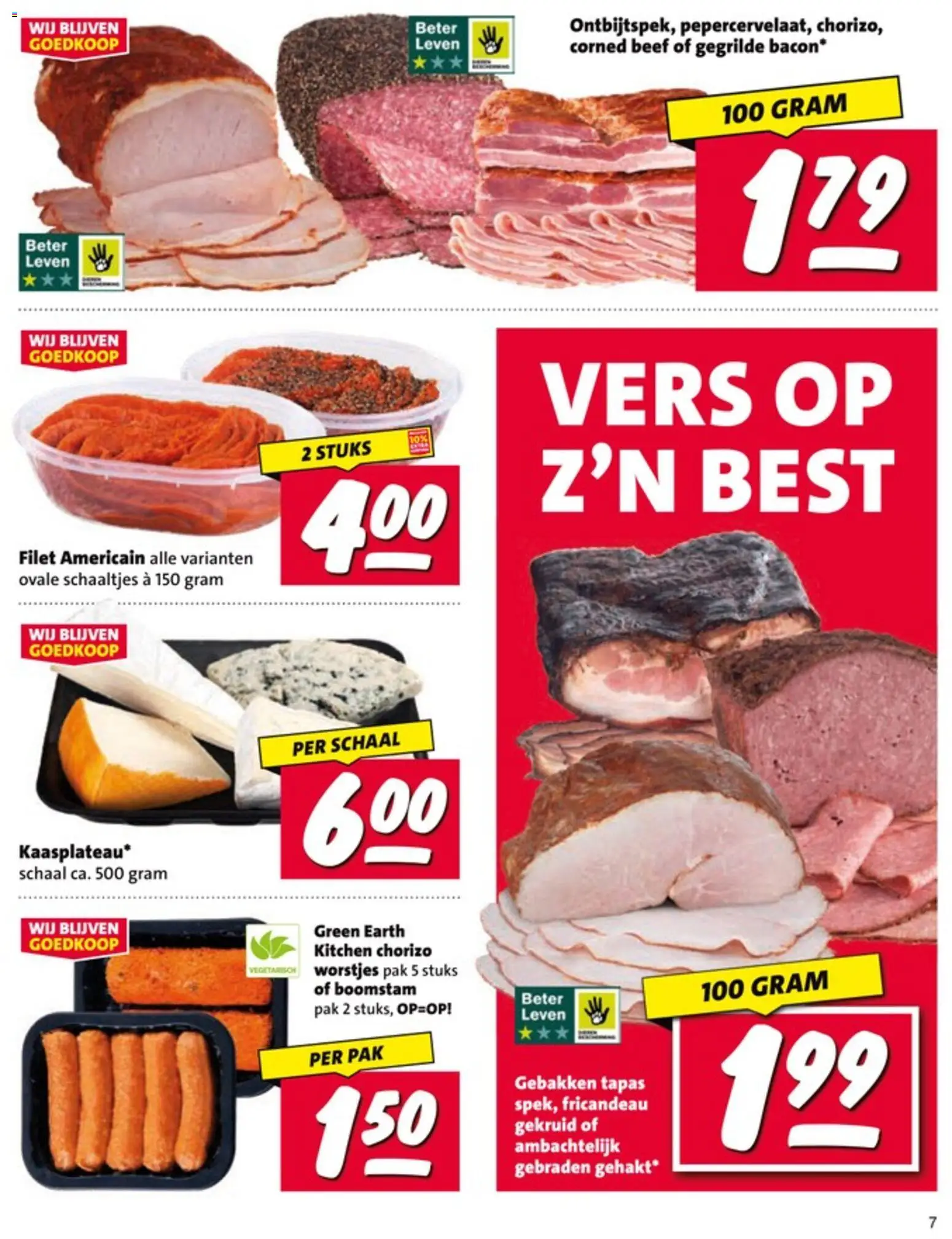 {H1} | Pagina: 7 | Producten: Schaal, Chorizo, Szeletelt bacon