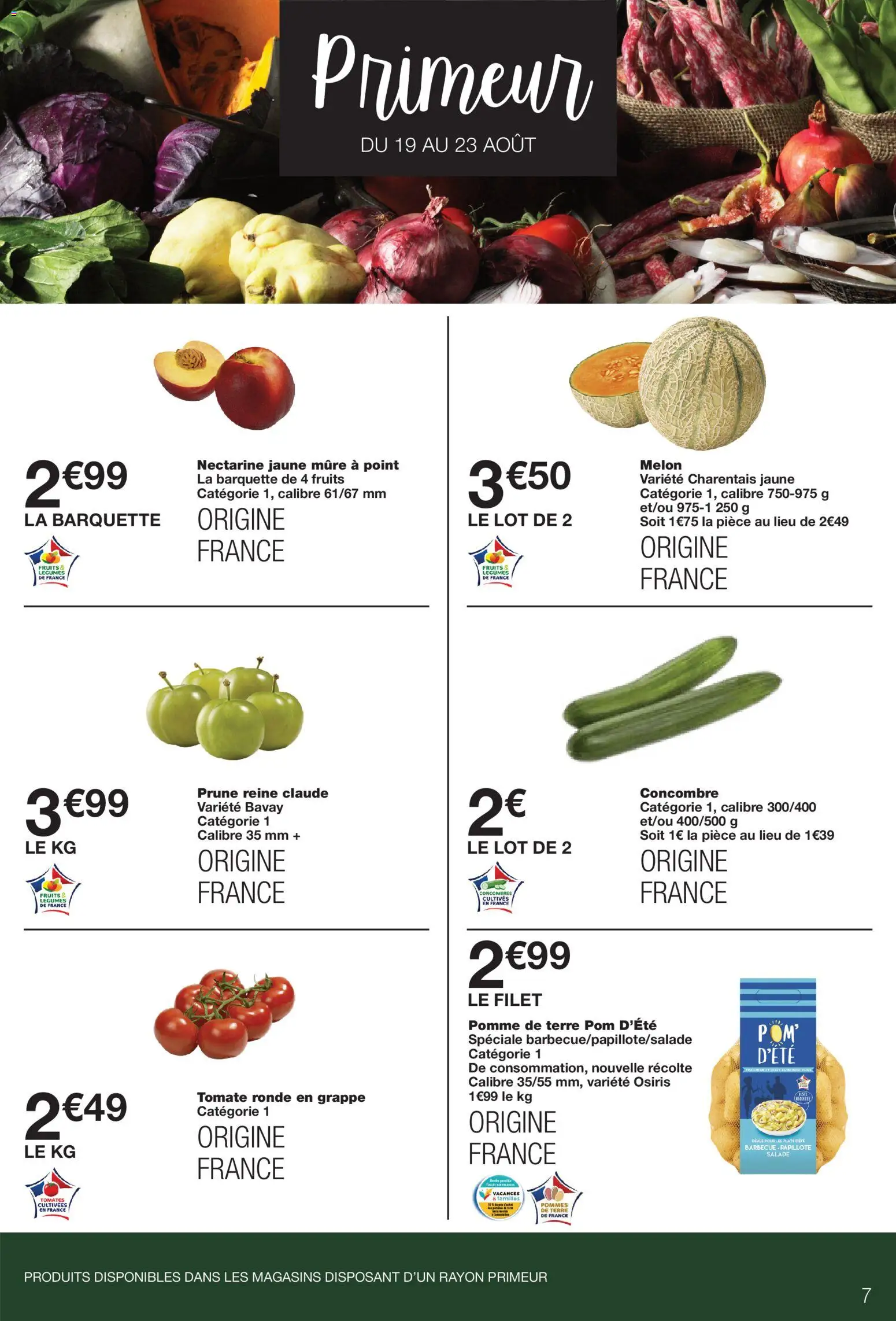 {H1} | Page: 7 | Produits: Melon, Pomme, Pommes, Pommes de terre