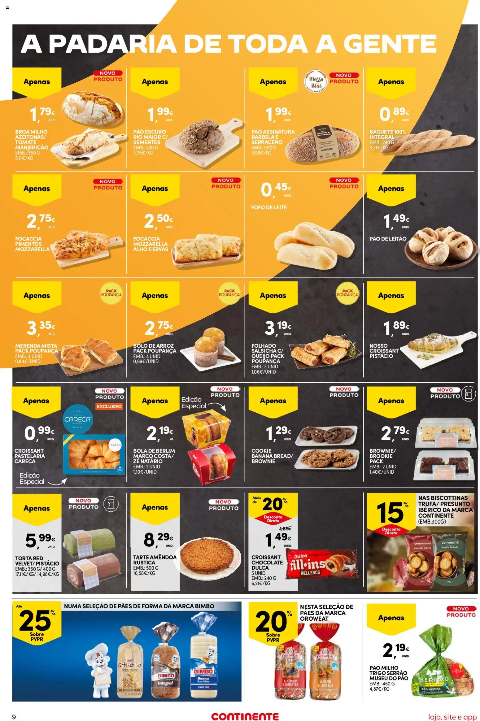 Continente Semanal Continente Bom Dia │ válido de 30/06/2026 | Página: 9 | Produtos: Queijo, Arroz, Tomate, Massa