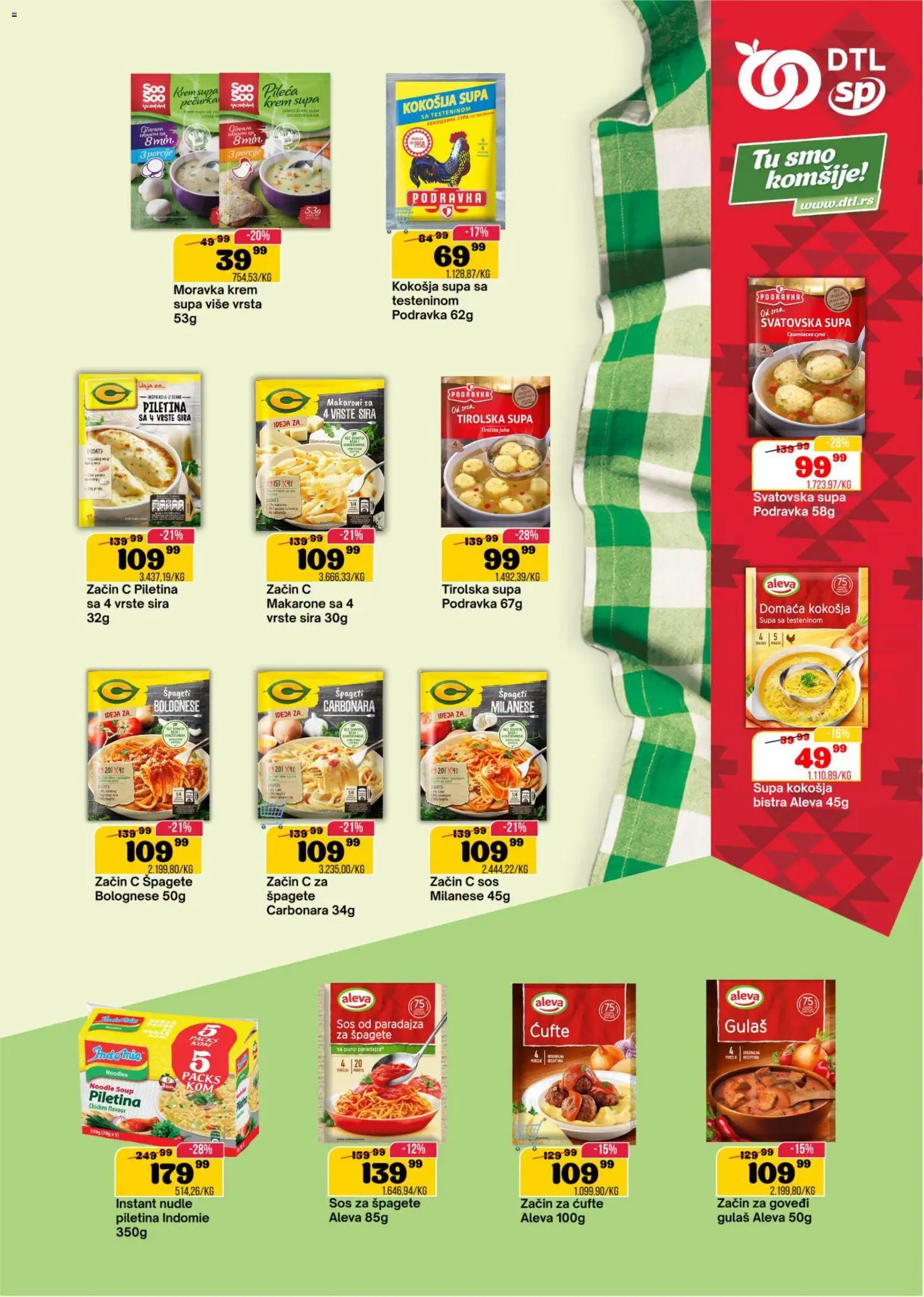 Senta Promet katalog - važi od 09.09.2026 | Strana: 9 | Proizvode: Sos, Piletina, Krem, Nudle
