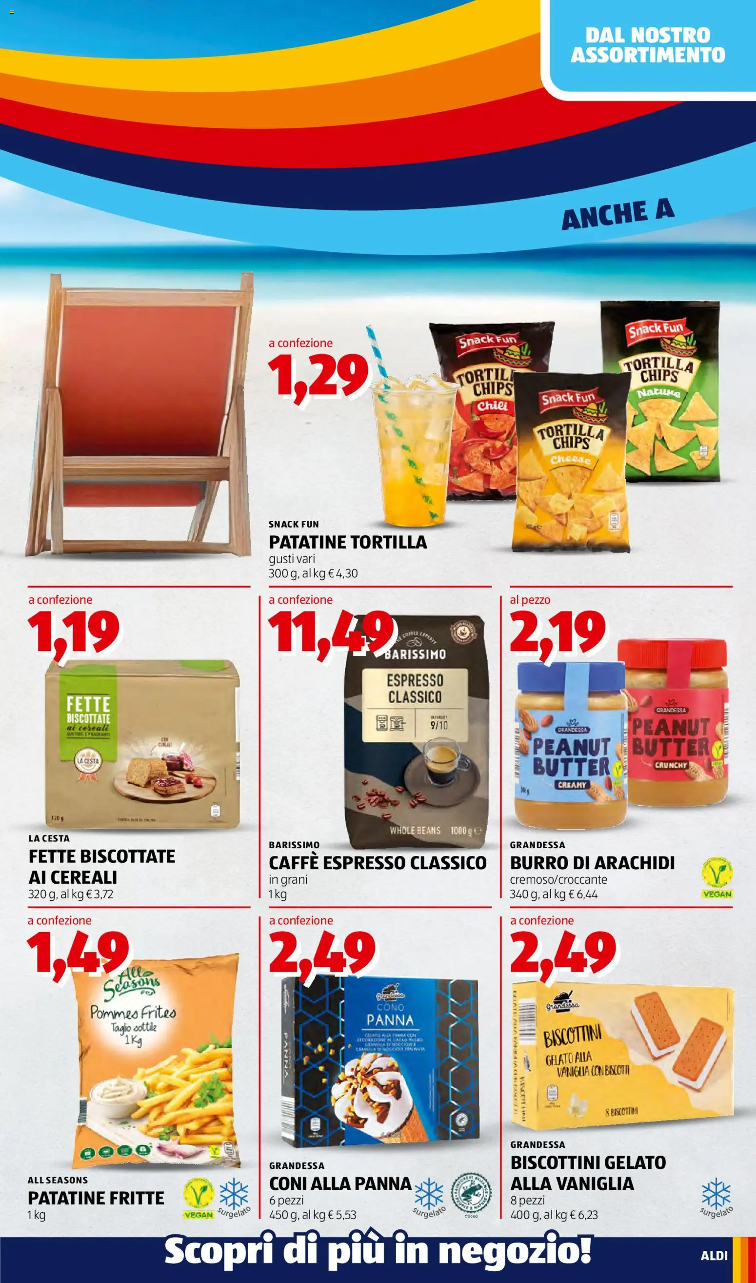 Volantino Aldi del 10/08/2026 | Pagina: 7 | Prodotti: Cereali, Patatine, Panna, Biscotti
