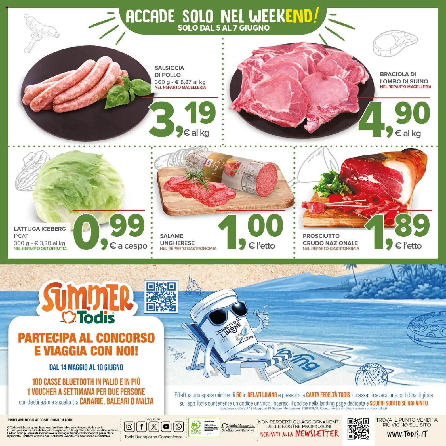 Volantino Todis del 28.05.2026 | Pagina: 20 | Prodotti: Salame, Pollo, Salsiccia, Lattuga