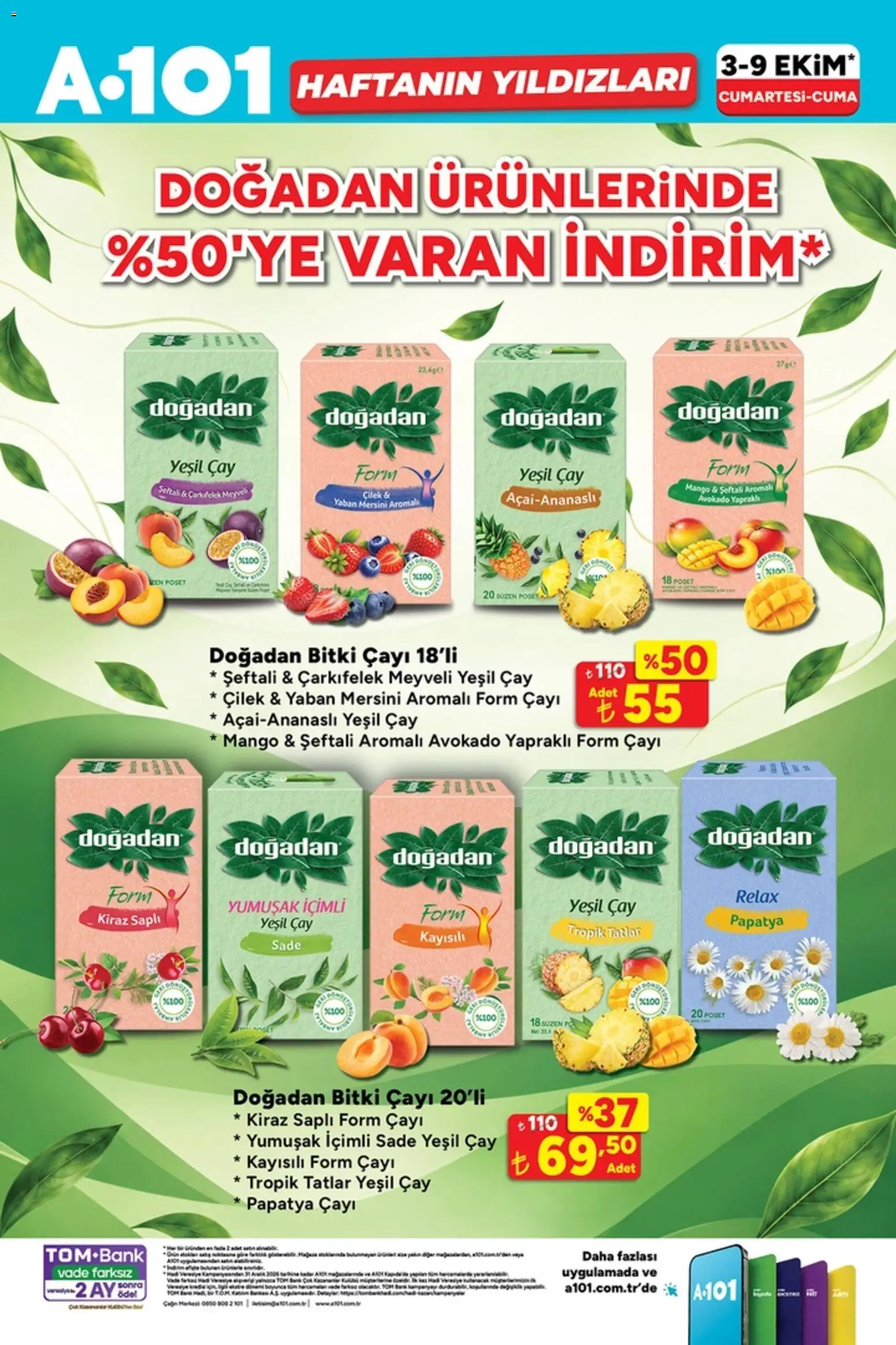 A101 Katalog - 03 Ekim 2026 tarihinden itibaren geçerlidir | Sayfa: 8 | Ürünler: Çay, Avokado, Yaban mersini, Kiraz