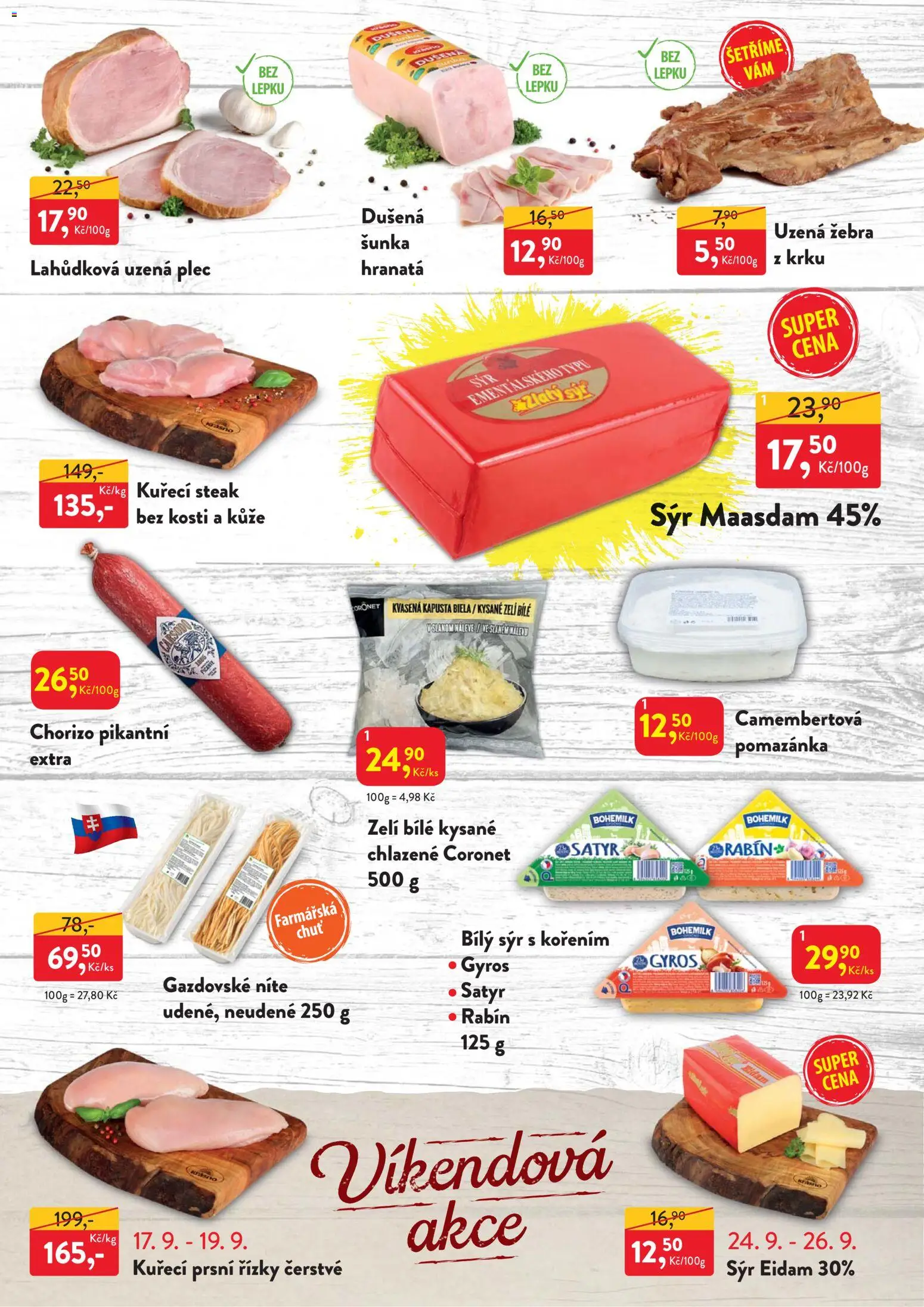 MP Krásno leták od 14.09.2026 | Strana: 2 | Produkty: Šunka, Zelí, Gyros, Steak
