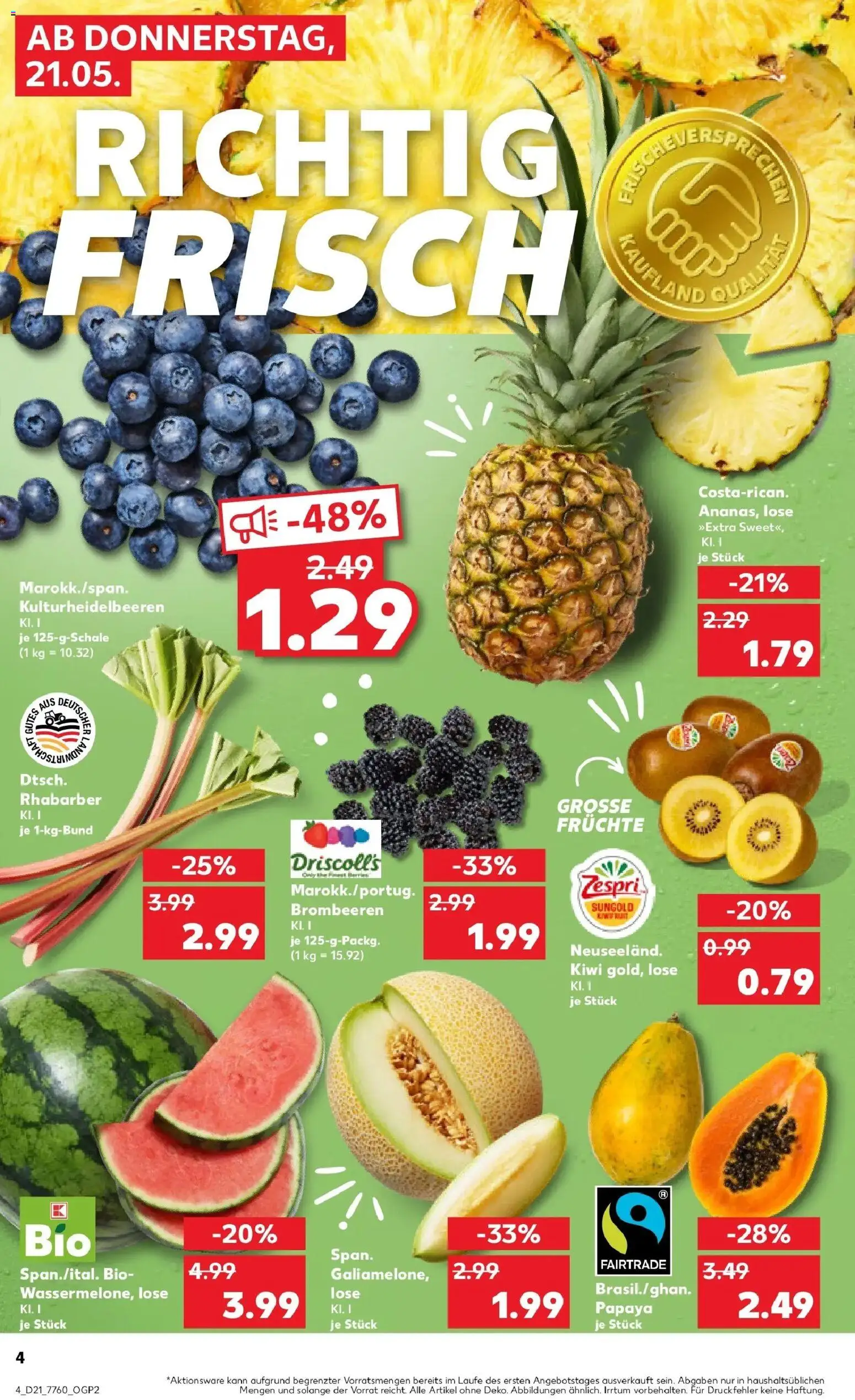 Kaufland Prospekt Dillingen An Der Donau – gültig ab 18.05.2026 | Seite: 9 | Produkte: Rhabarber, Kiwi