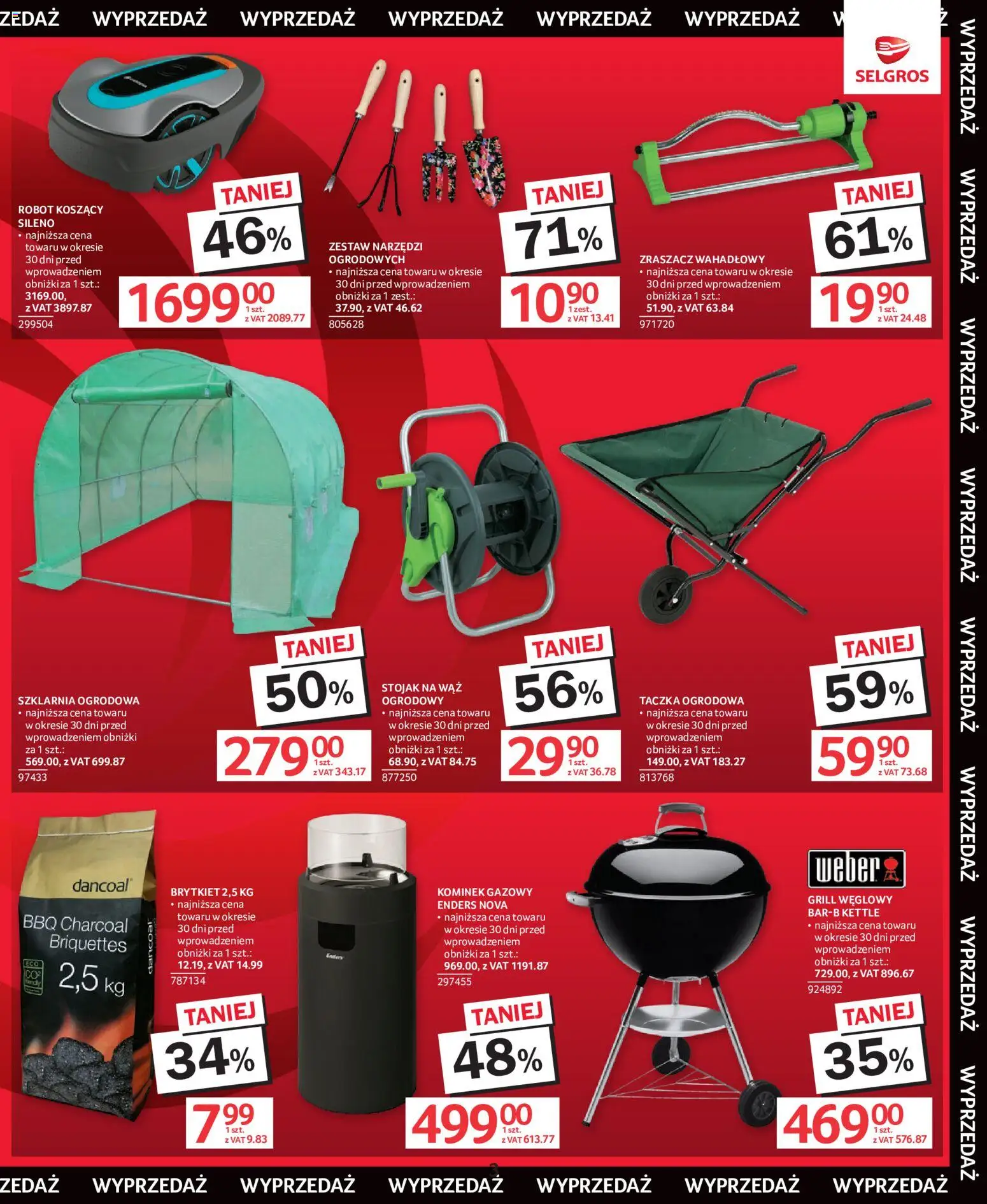 Selgros cash&carry gazetka - Totalna Wyprzedaż od 02.07.2026 | Strona: 3 | Produkty: Szklarnia ogrodowa, Grill, Robot, Zestaw narzędzi