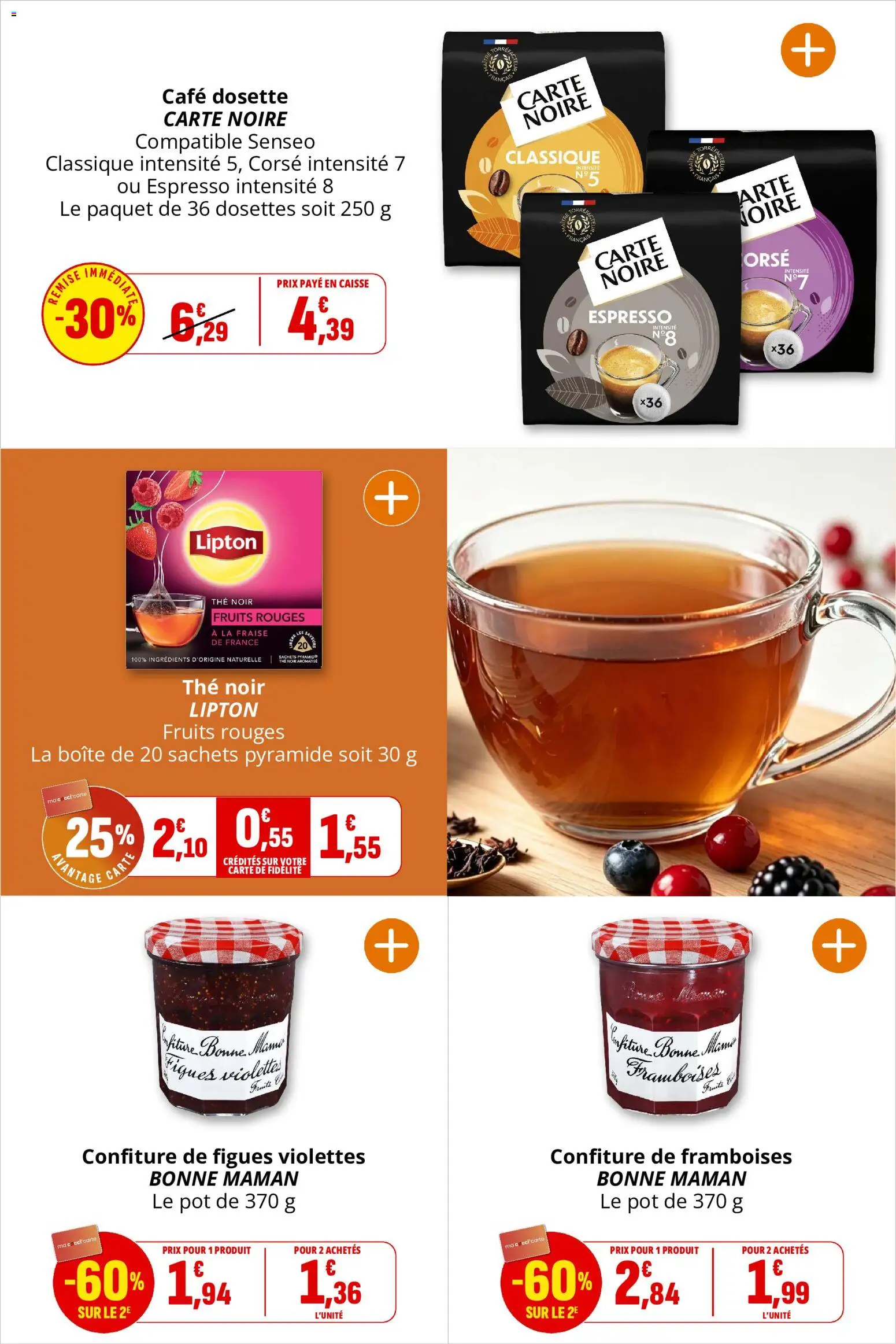 {H1} | Page: 25 | Produits: Ingrédients, Senseo, Figues, Thé noir