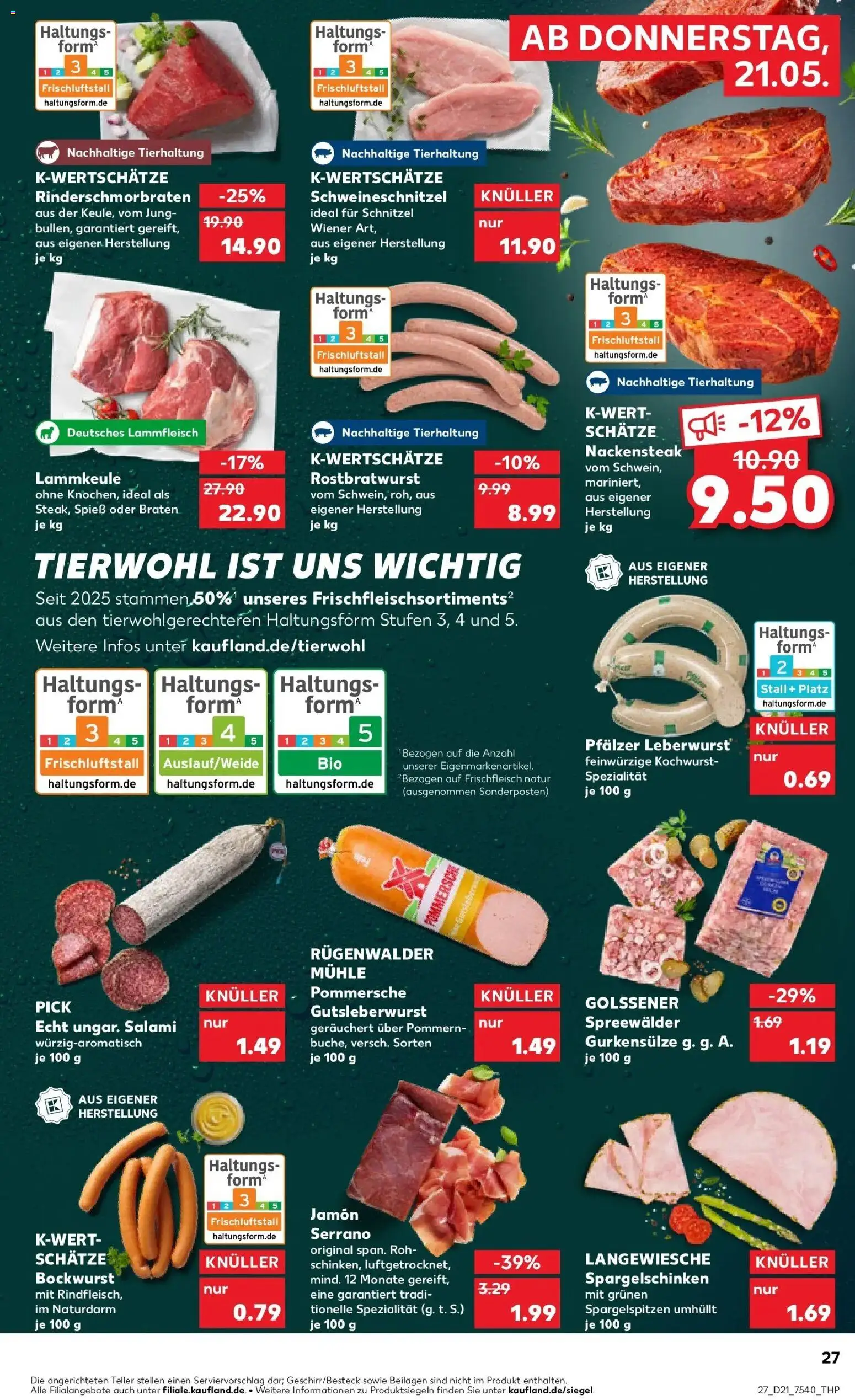 Kaufland Prospekt Dessau-Roßlau – gültig ab 18.05.2026 | Seite: 32 | Produkte: Bockwurst, Mühle, Schnitzel, Steak