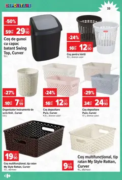 Ofertele Carrefour valabile de la 12.08.2026 | Pagină: 33 | Produse: Coș, Organizator, Tip, Depozitare
