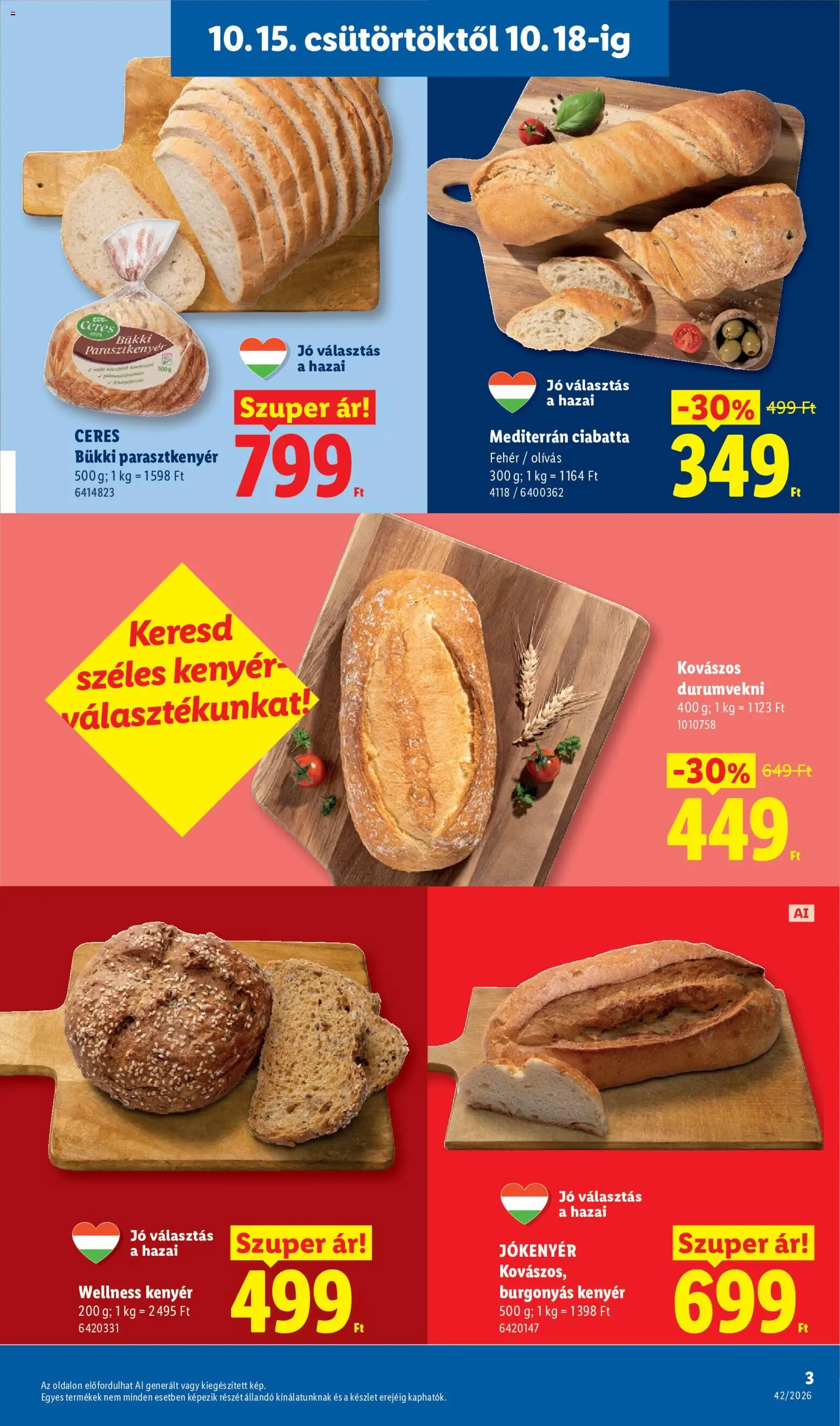 Lidl akciós ujság - amely érvényes a következő dátumtól: 2026.10.15. | Oldal: 3