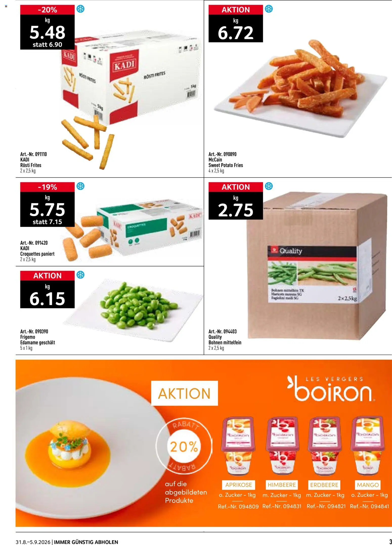 Prodega aktionen – gültig ab 31.08.2026 | Seite: 3 | Produkte: Himbeere, Mango, Zucker
