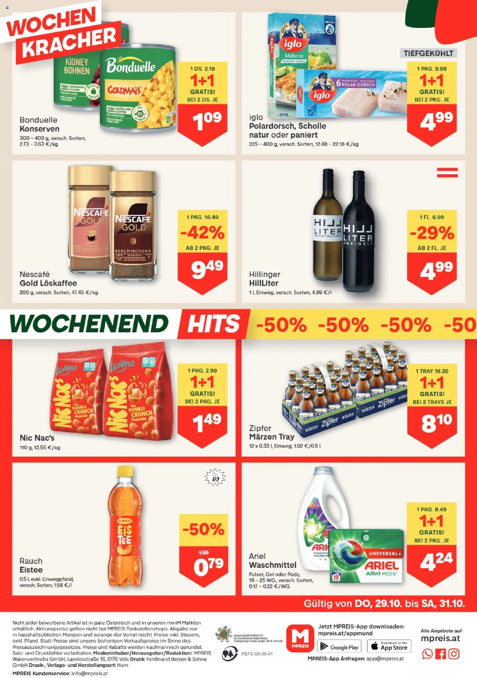 MPREIS gültig ab 29.10.2026 | Seite: 16 | Produkte: Zutaten, Waschmittel