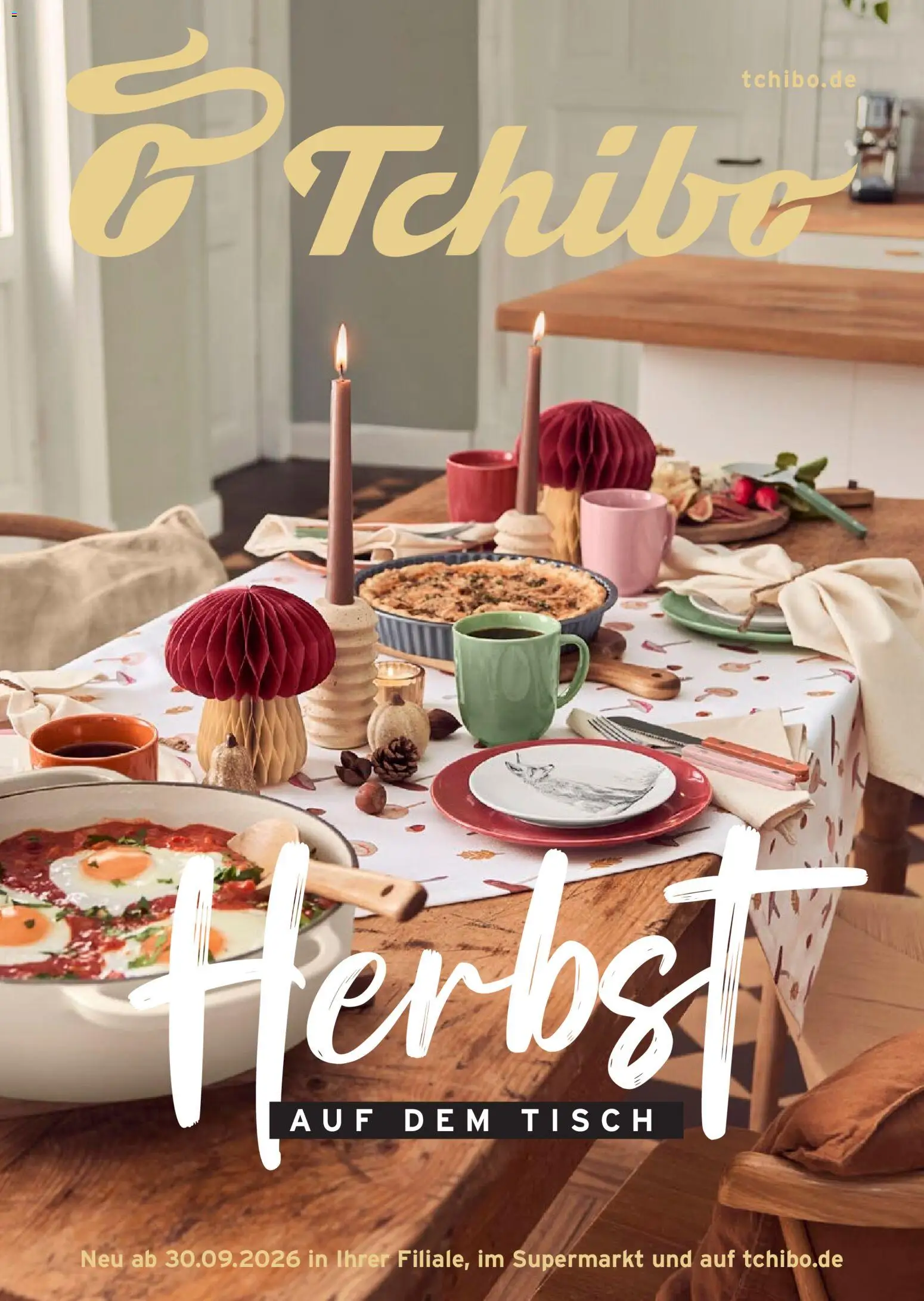 Prospekt Tchibo Herbst auf dem tisch – gültig ab 30.09.2026 | Seite: 1 | Produkte: Tisch