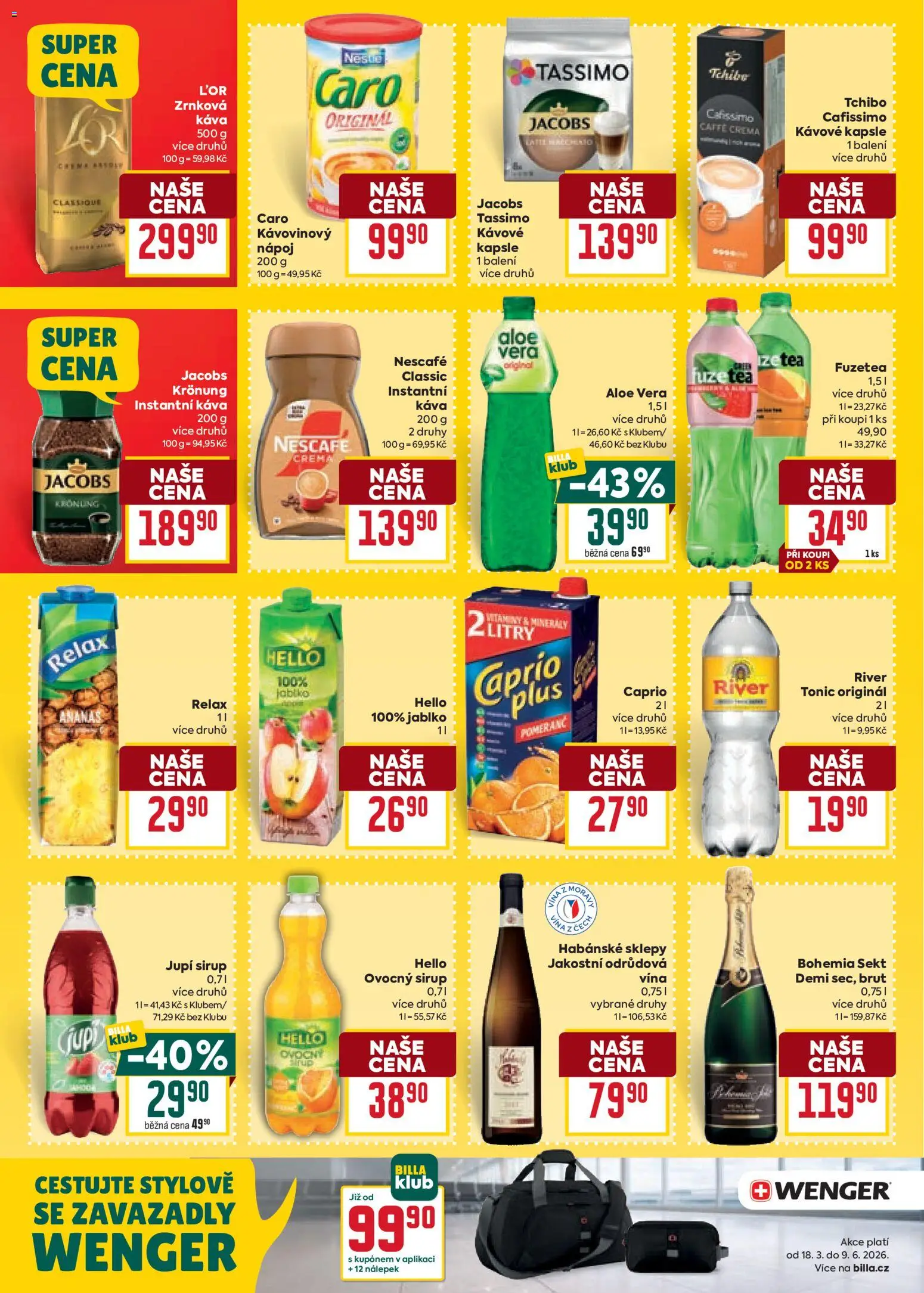 Billa Velký leták od 13.05.2026 | Strana: 24 | Produkty: Sekt, Nescafé, Crema, Aloe vera