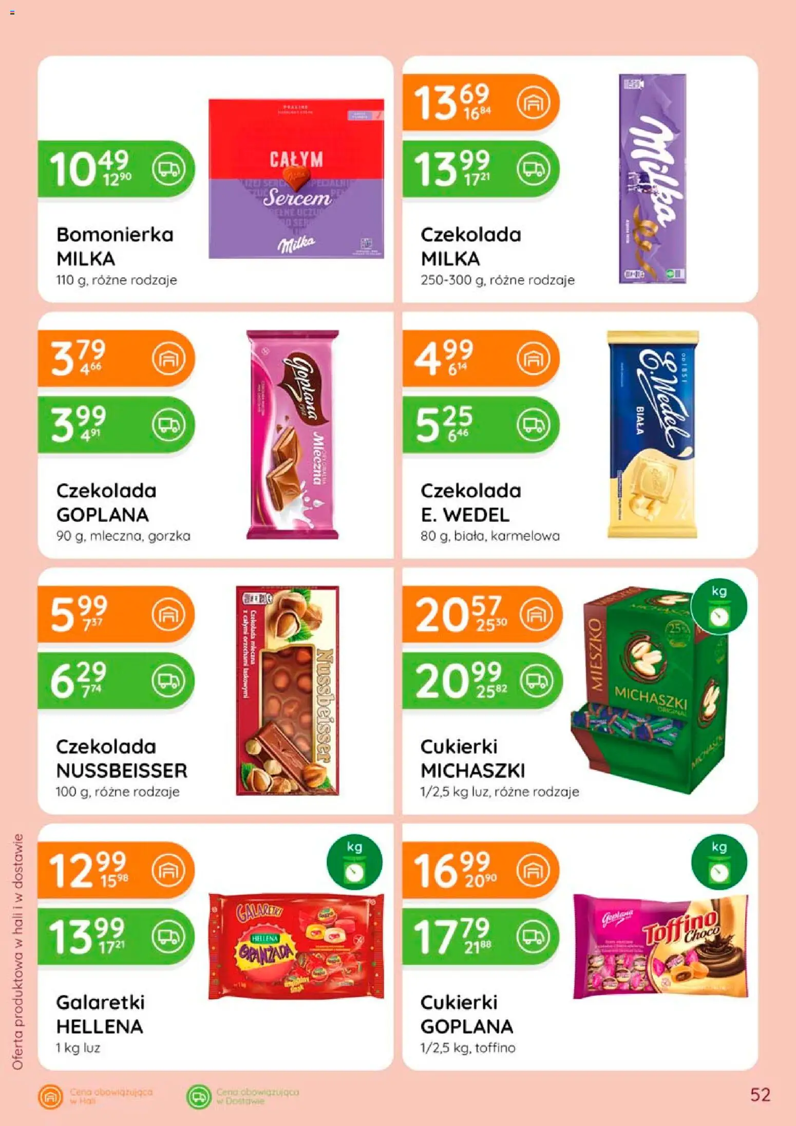 Eurocash gazetka od 28.05.2026 | Strona: 52 | Produkty: Czekolada mleczna, Czekolada milka, Milka, Cukierki