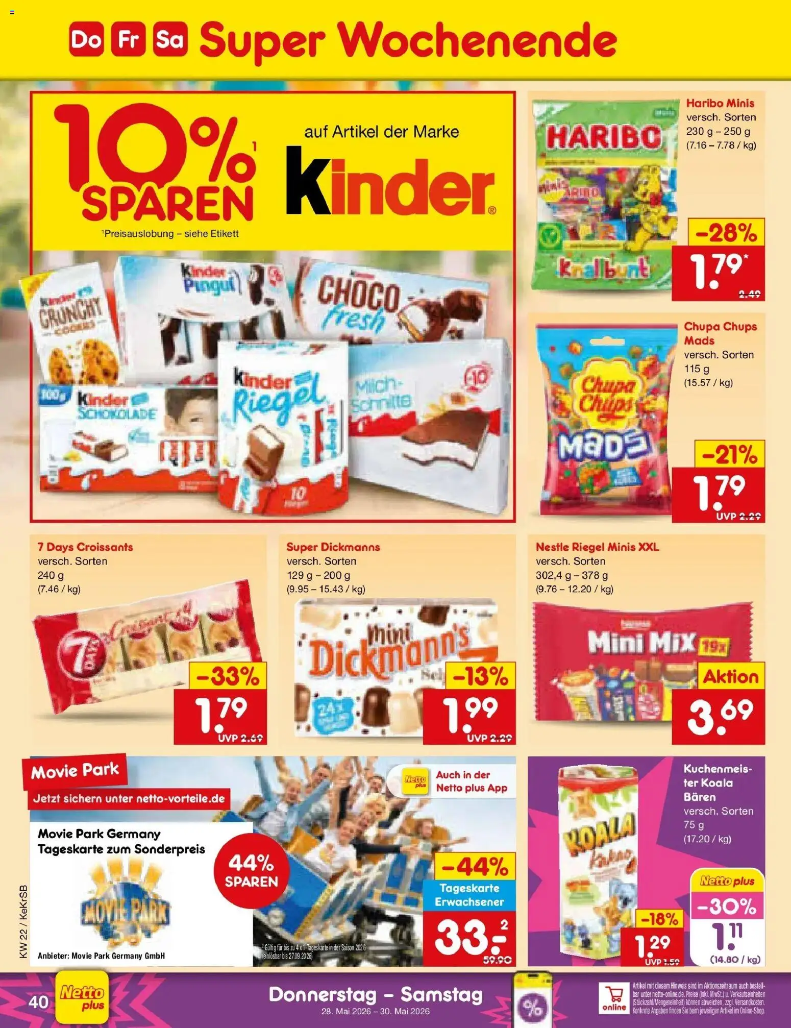 Netto Marken-Discount Prospekt Bonn – gültig ab 26.05.2026 | Seite: 48 | Produkte: Haribo, Milch, Chips