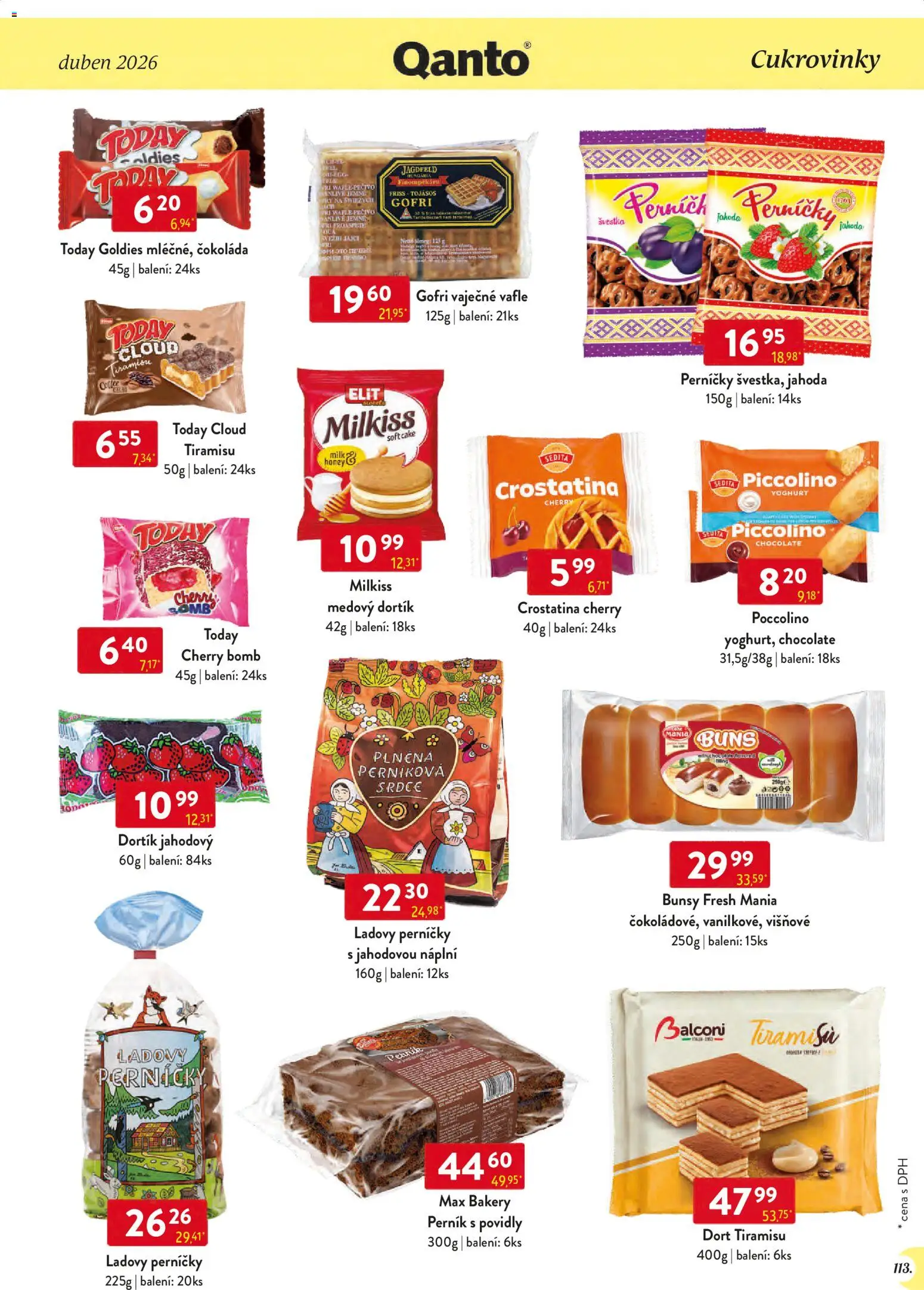 Astur & Qanto leták - Velkoobchod 04/2026 od 01.04.2026 | Strana: 113 | Produkty: Tiramisu, Perník, Ladovy perníčky, Perníčky
