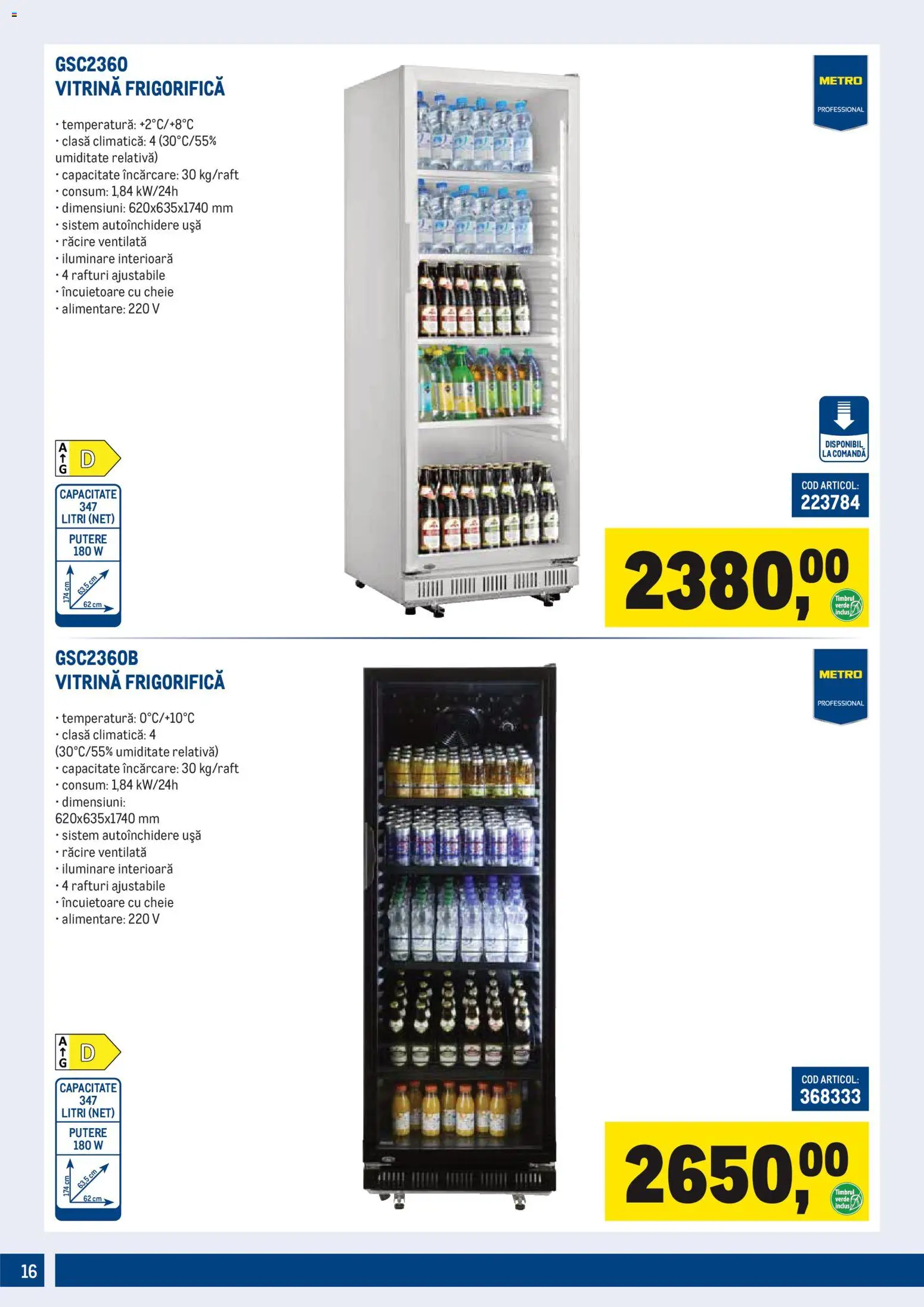 Noul catalog Metro – valabil de la 01.07.2026 | Pagină: 16 | Produse: Vitrină, Ușă