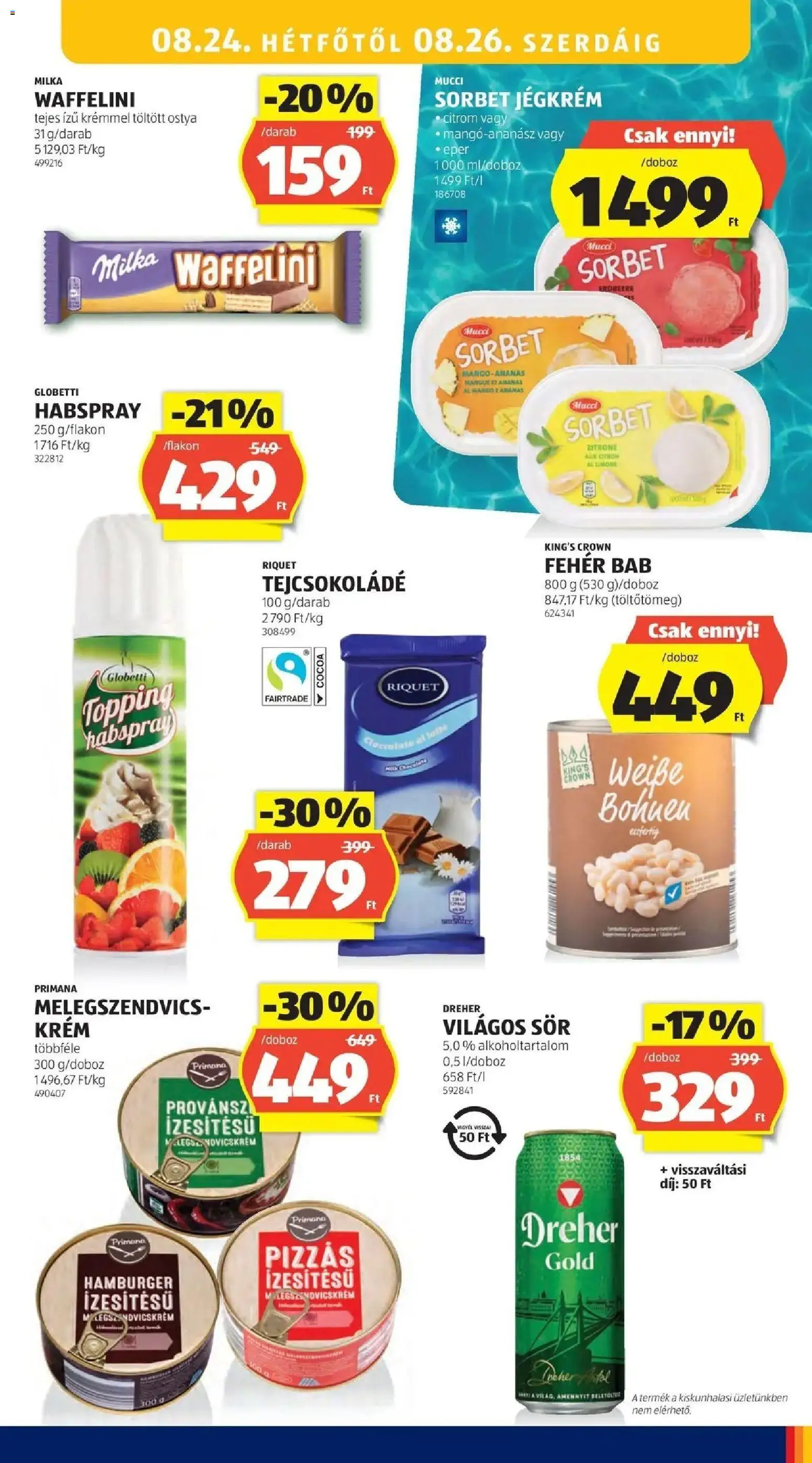 Aldi aktuális akciós újság - 2026.08.21. -tól/töl > akció, lapozható szórólap 🛍️ | Oldal: 21 | Termékek: Hamburger, Milka, Töltött ostya, Mangó