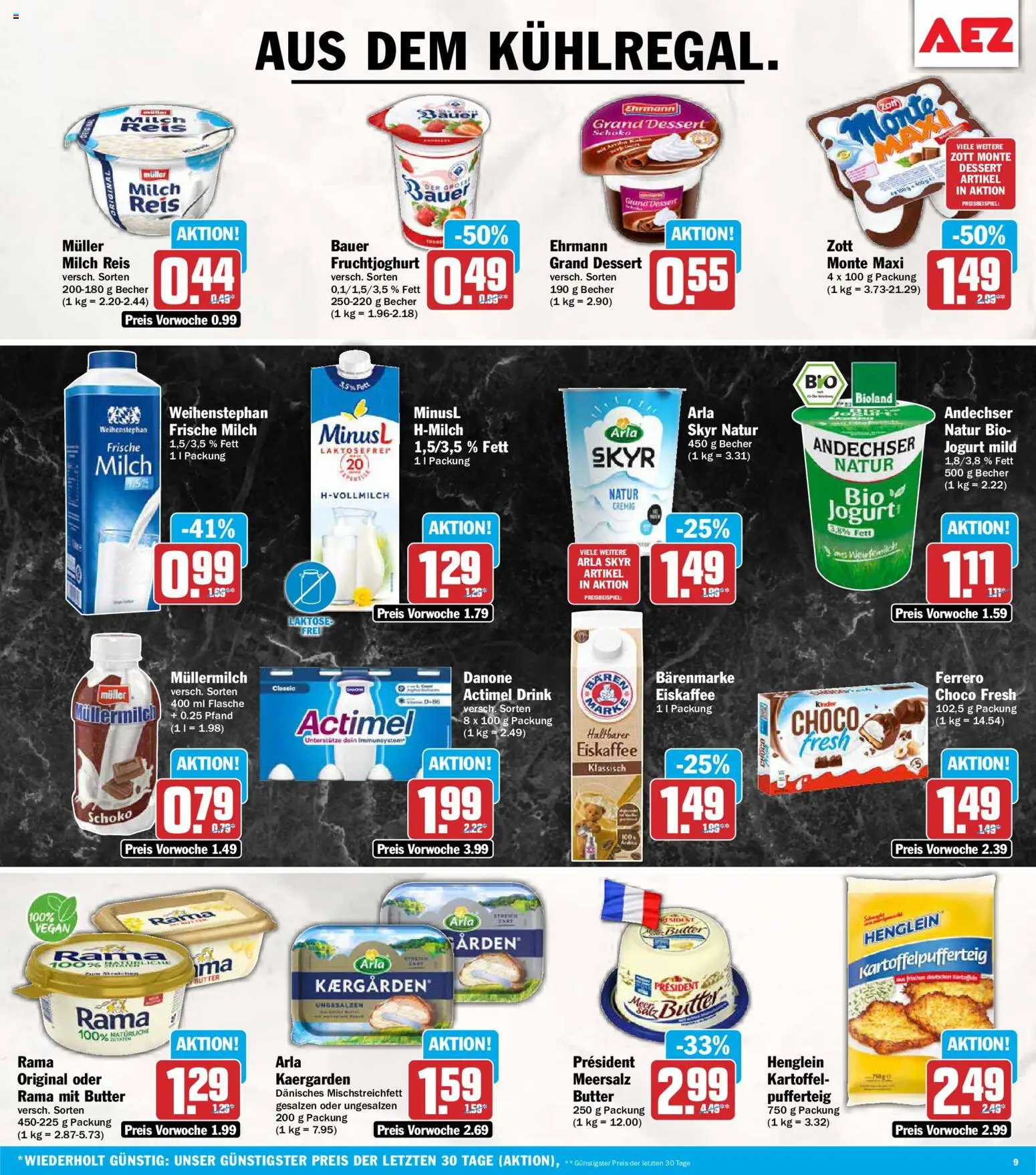 AEZ Prospekt – gültig ab 15.06.2026 | Seite: 9 | Produkte: Rama, Fruchtjoghurt, Kartoffeln, Reis