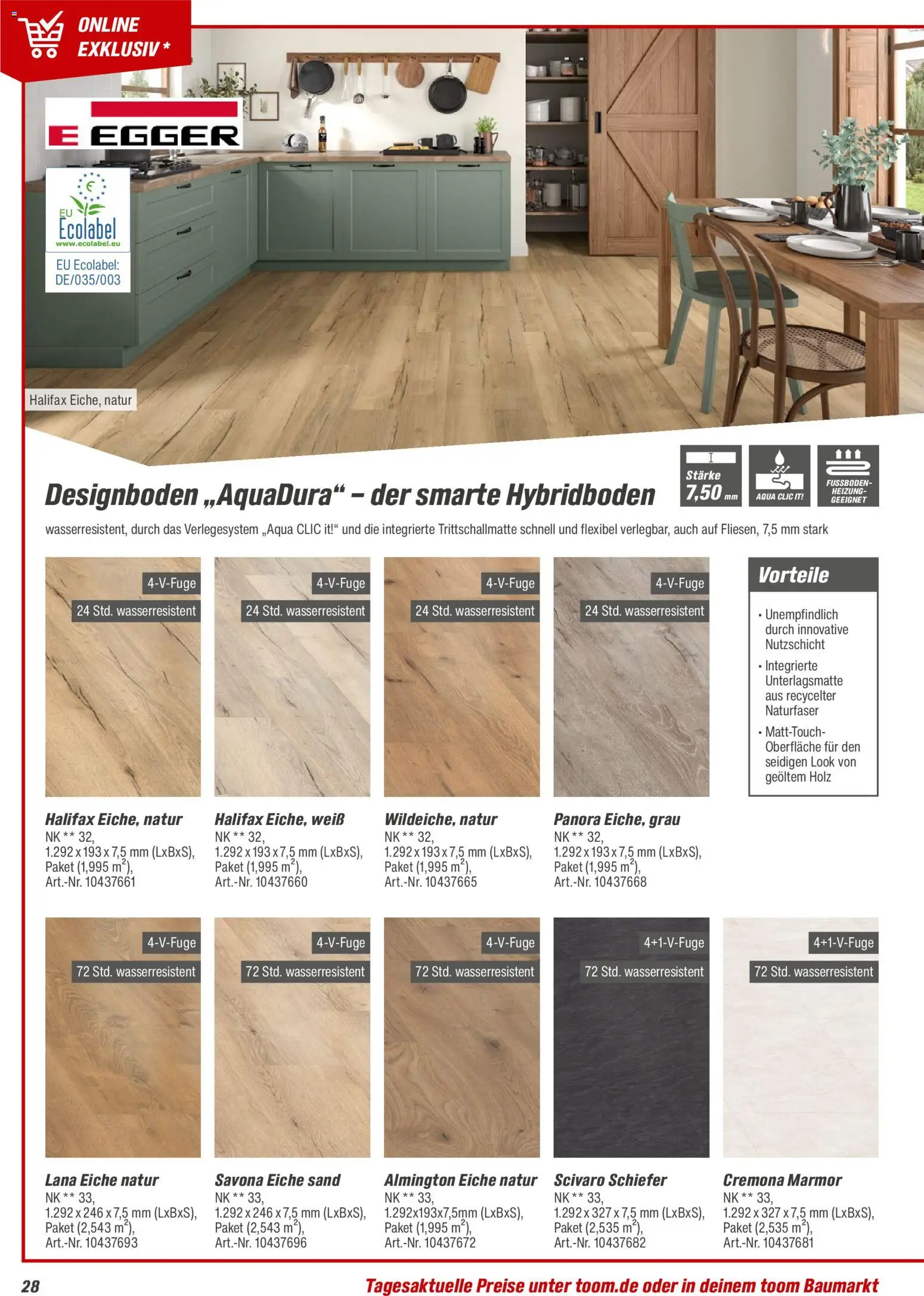 Toom Baumarkt Bodenbeläge & Zubehör – gültig ab 01.01.2026 | Seite: 28
