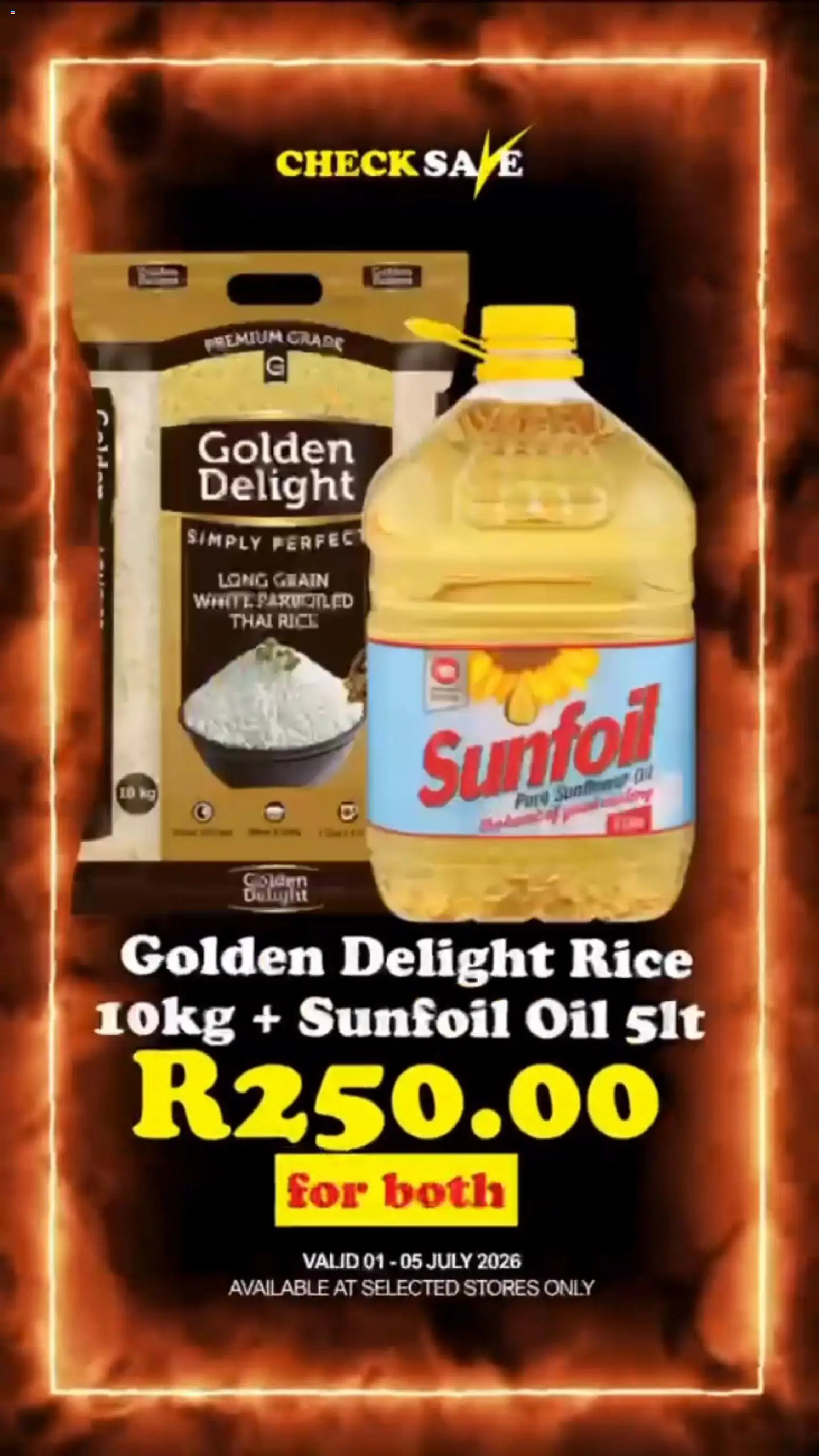 New Check Save catalogue – valid from 01/07/2026 | Page: 12 | Products: Oil, Rice
