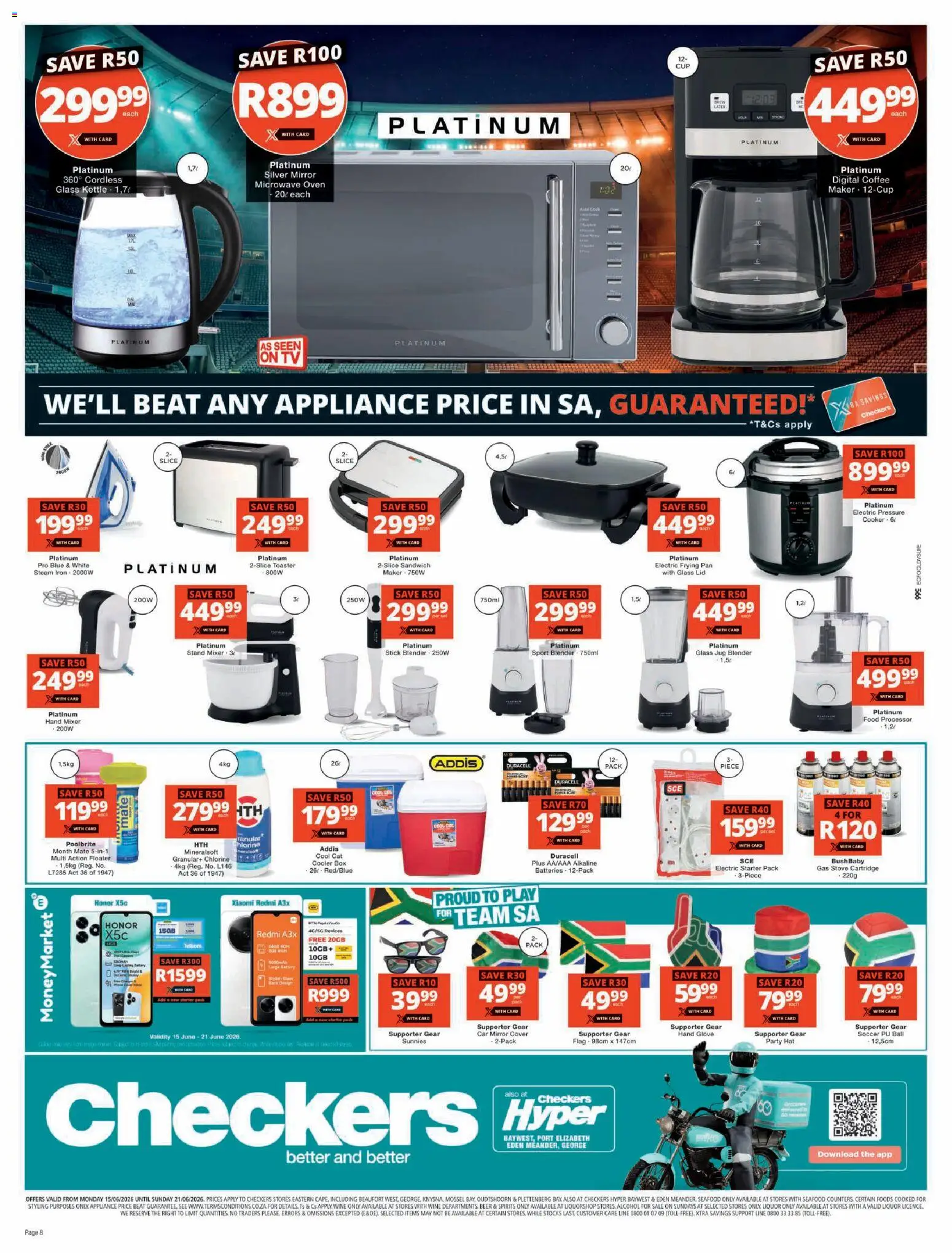 New Checkers catalogue – valid from 15.06.2026 | Page: 8 | Products: Box, Cooler, Gas stove, Seafood