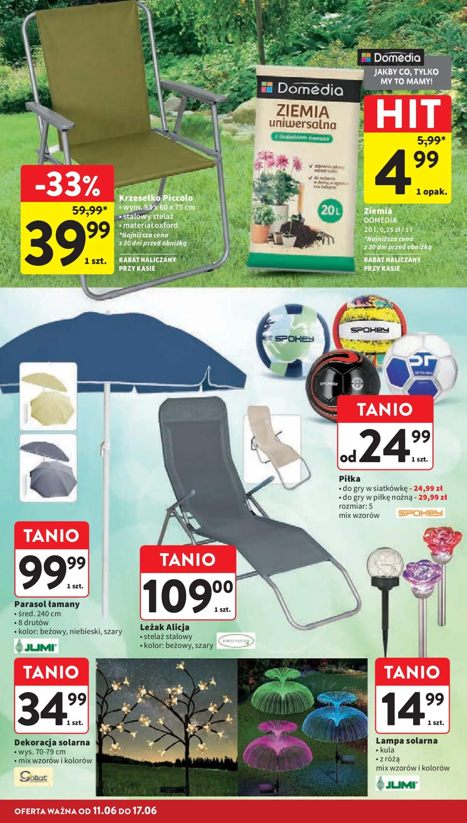 Intermarche gazetka od 11.06.2026 | Strona: 44 | Produkty: Lampa solarna, Ziemia, Leżak, Gry