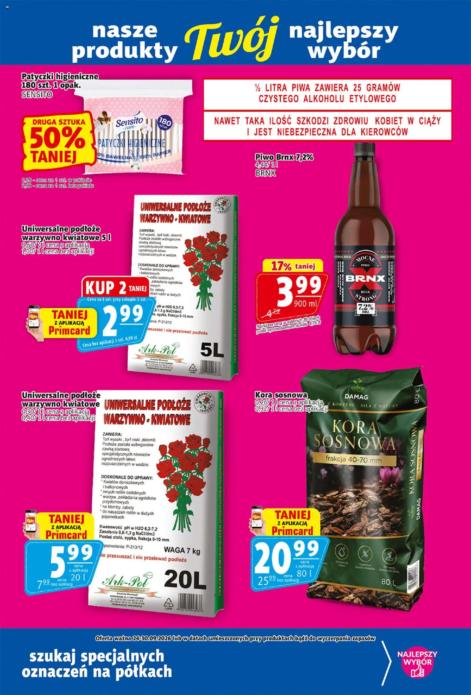 Prim Market gazetka od 24.09.2026 | Strona: 18 | Produkty: Podłoże, Waga, Torf, Piwo