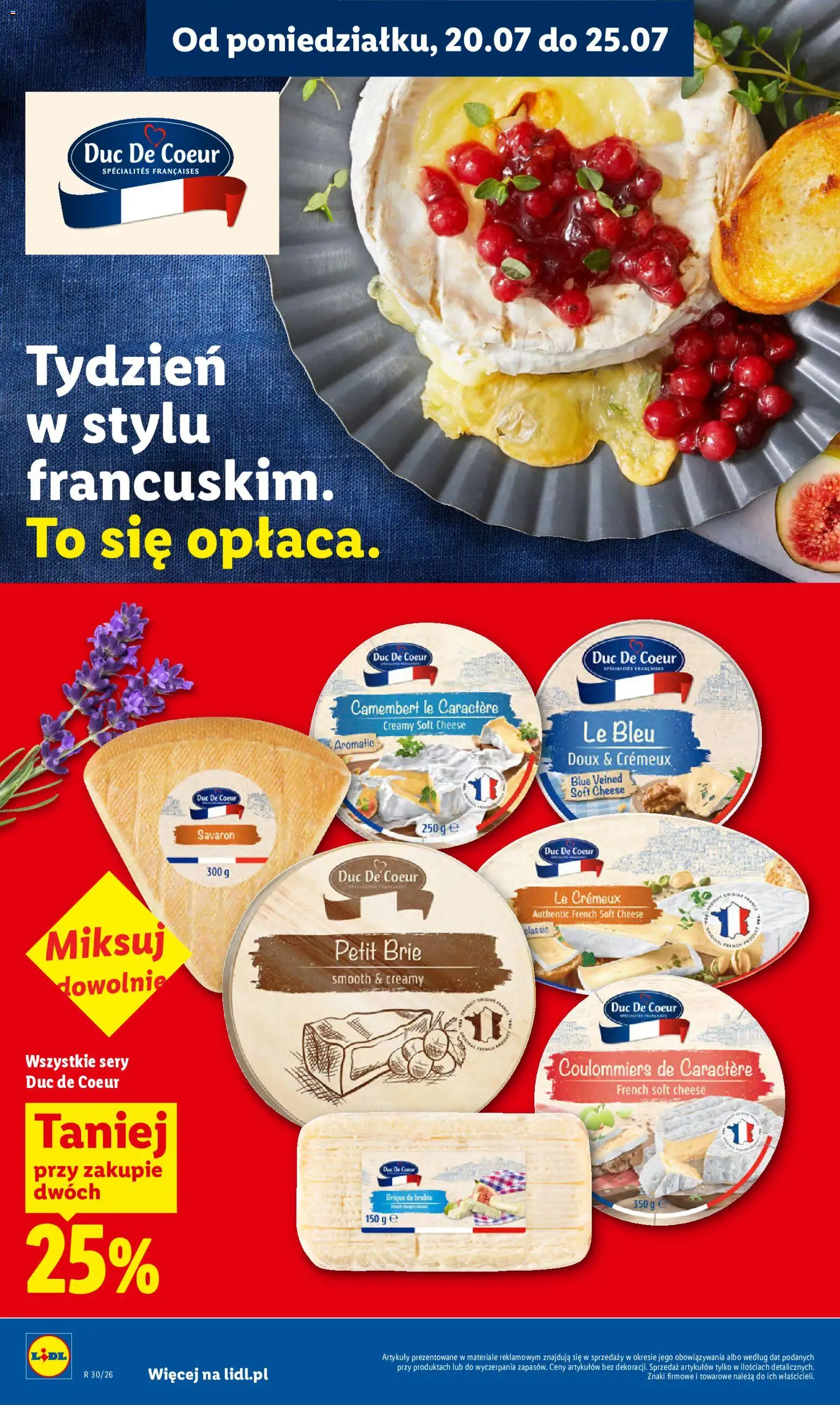 Lidl gazetka od 20.07.2026 | Strona: 52 | Produkty: Camembert, Sery