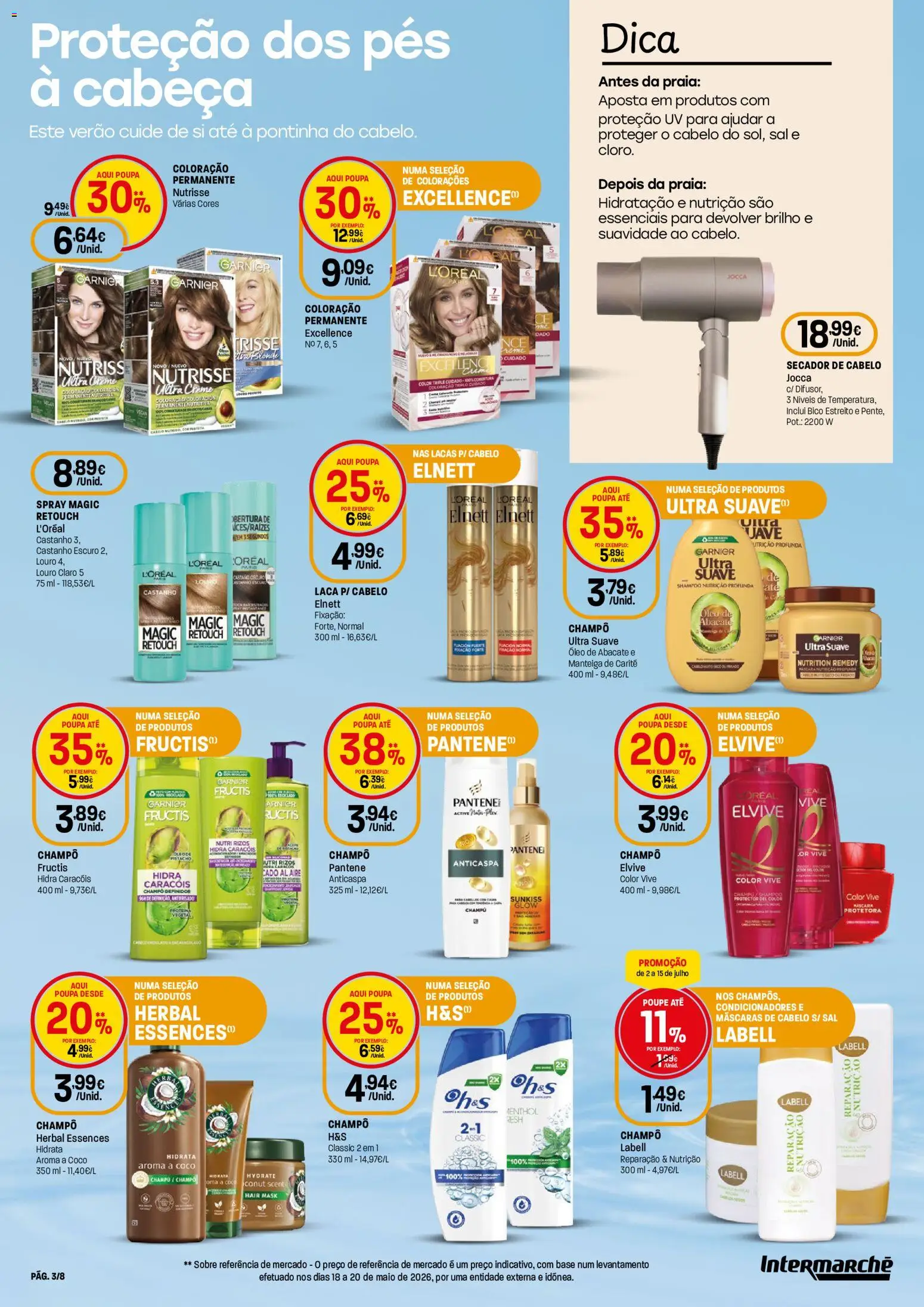 Intermarché Folheto Contact │ válido de 02/07/2026 | Página: 3 | Produtos: Secador de cabelo, Louro, Sal, Abacate