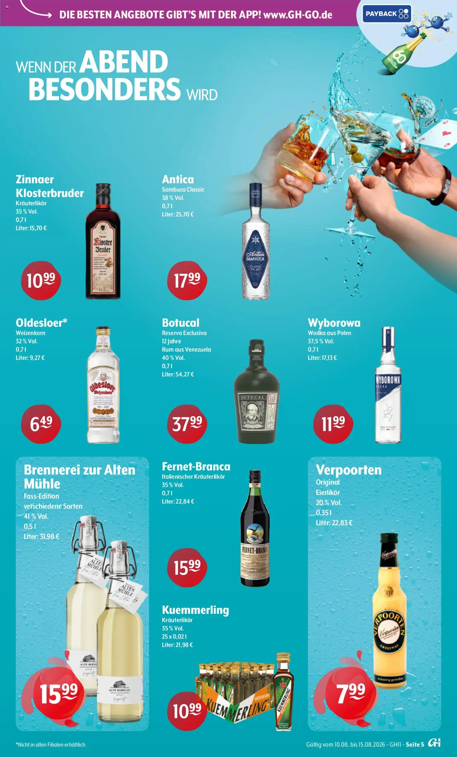 Getränke Hoffmann Prospekt – gültig ab 10.08.2026 | Seite: 5 | Produkte: Mühle, Rum, Sambuca, Kuemmerling