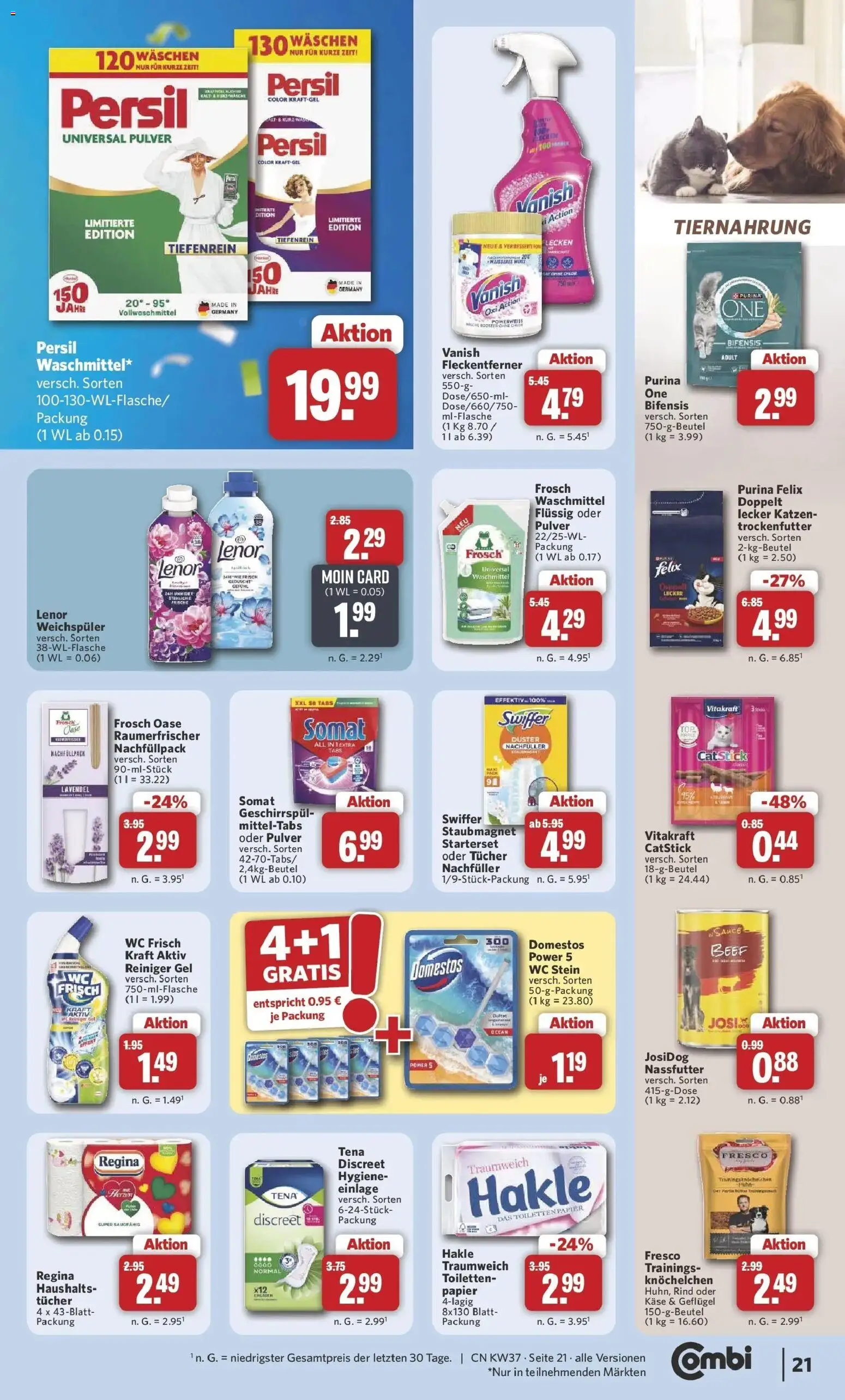 Combi Prospekt Apen – gültig ab 07.09.2026 | Seite: 23 | Produkte: Lenor, WC Stein, Persil, Toilettenpapier