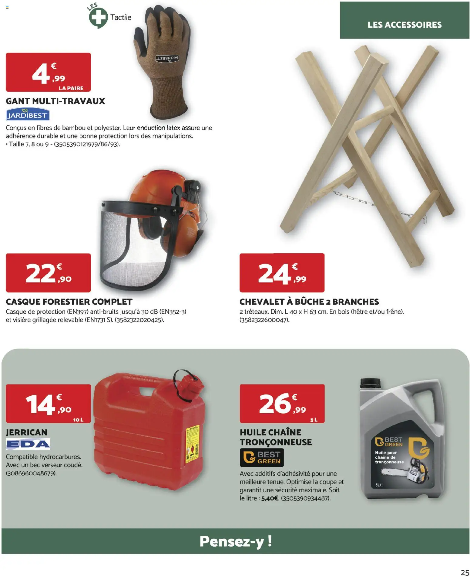 {H1} | Page: 25 | Produits: Tronçonneuse, Casque forestier, Bambou, Casque