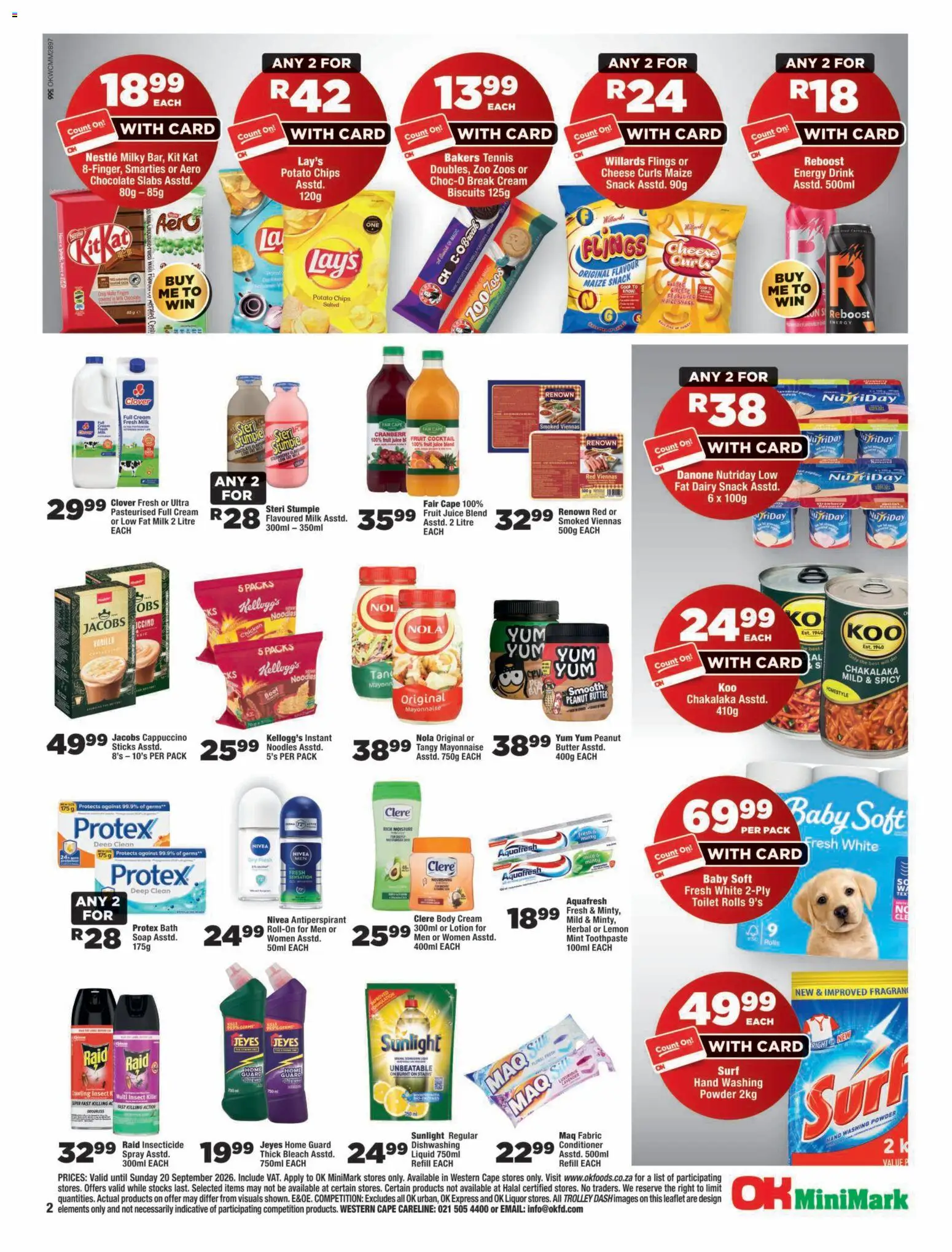 New OK Foods catalogue – valid from 09/09/2026 | Page: 2 | Products: Bath, Bleach, Peanut butter, Fruit