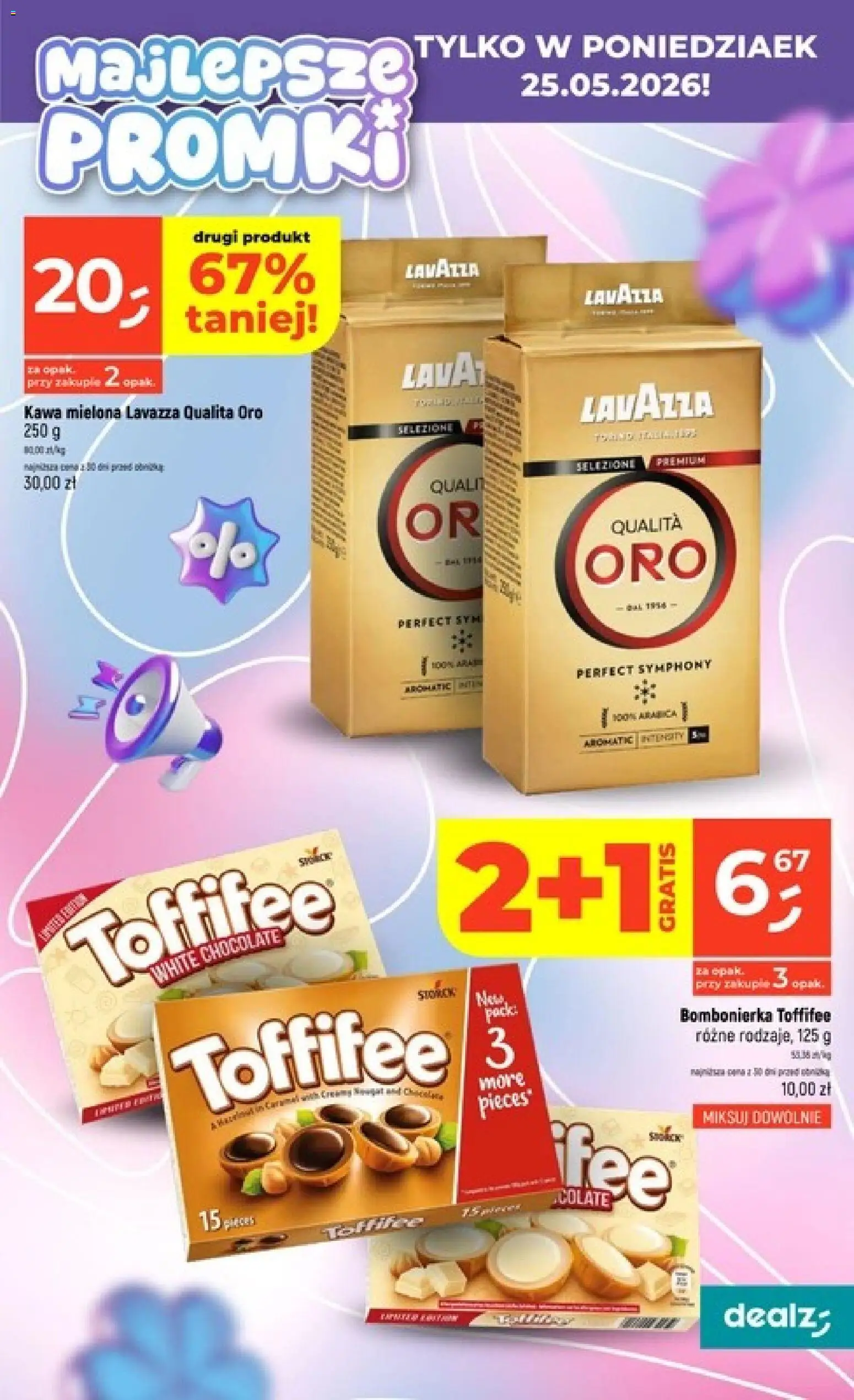 Dealz gazetka - Majlepsze promki od 21.05.2026 | Strona: 5 | Produkty: Bombonierka, Lavazza, Toffifee, Kawa