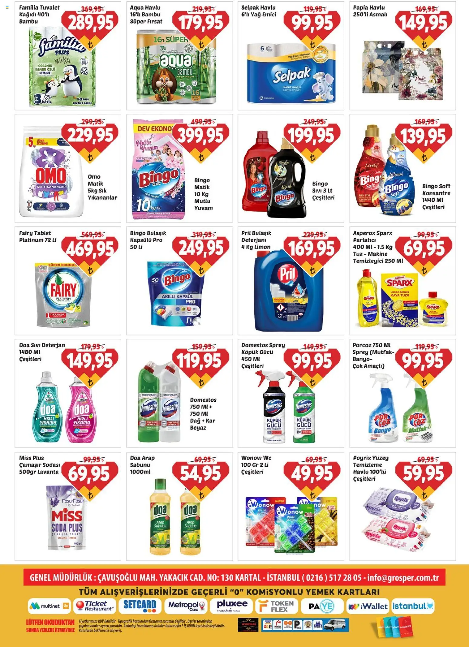 Grosper Katalog - 12 Ağustos 2026 tarihinden itibaren geçerlidir | Sayfa: 11 | Ürünler: Tuvalet, Deterjan, Parlatıcı, Tablet