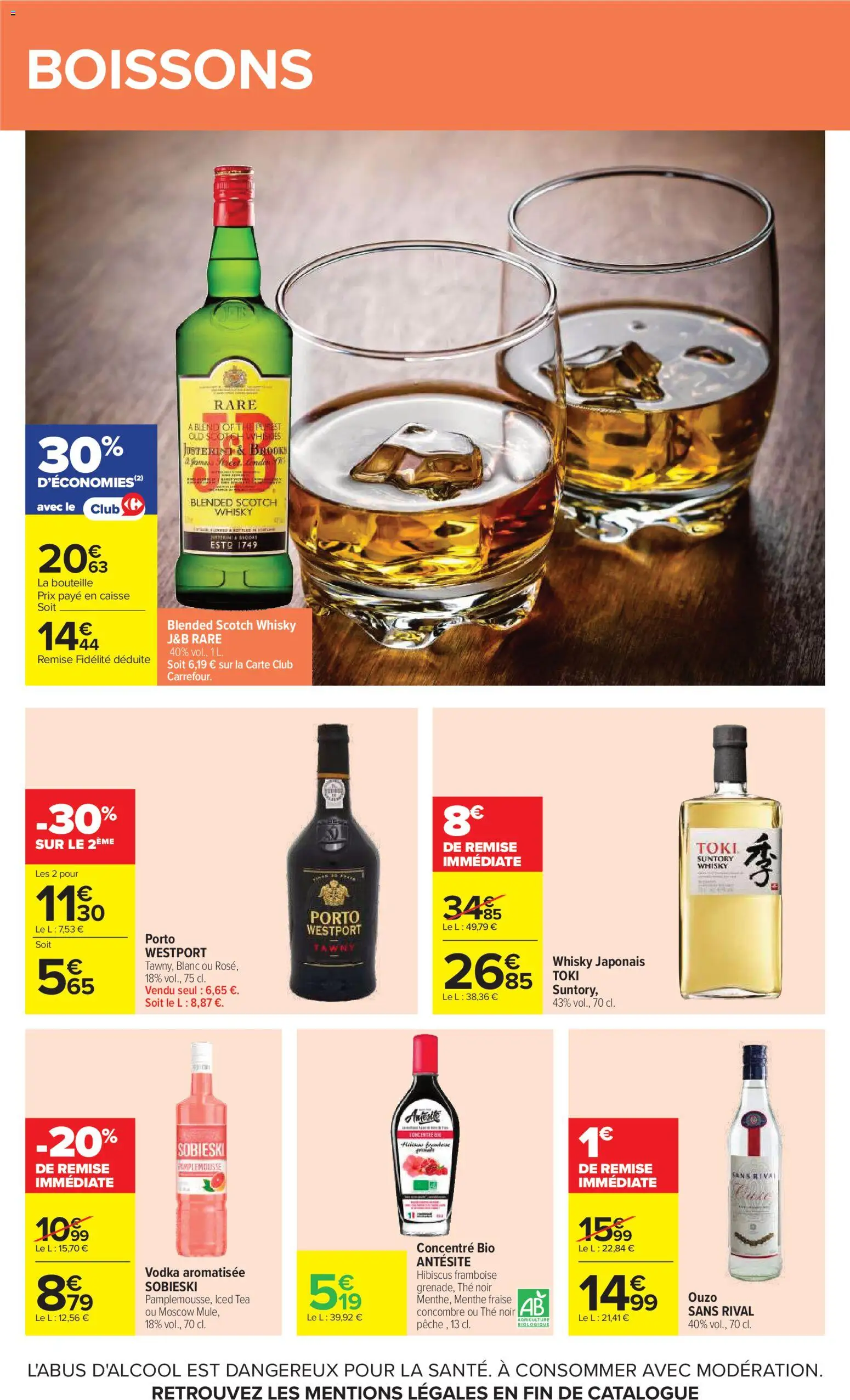 {H1} | Page: 47 | Produits: Ouzo, Fraise, Framboise, Whisky japonais