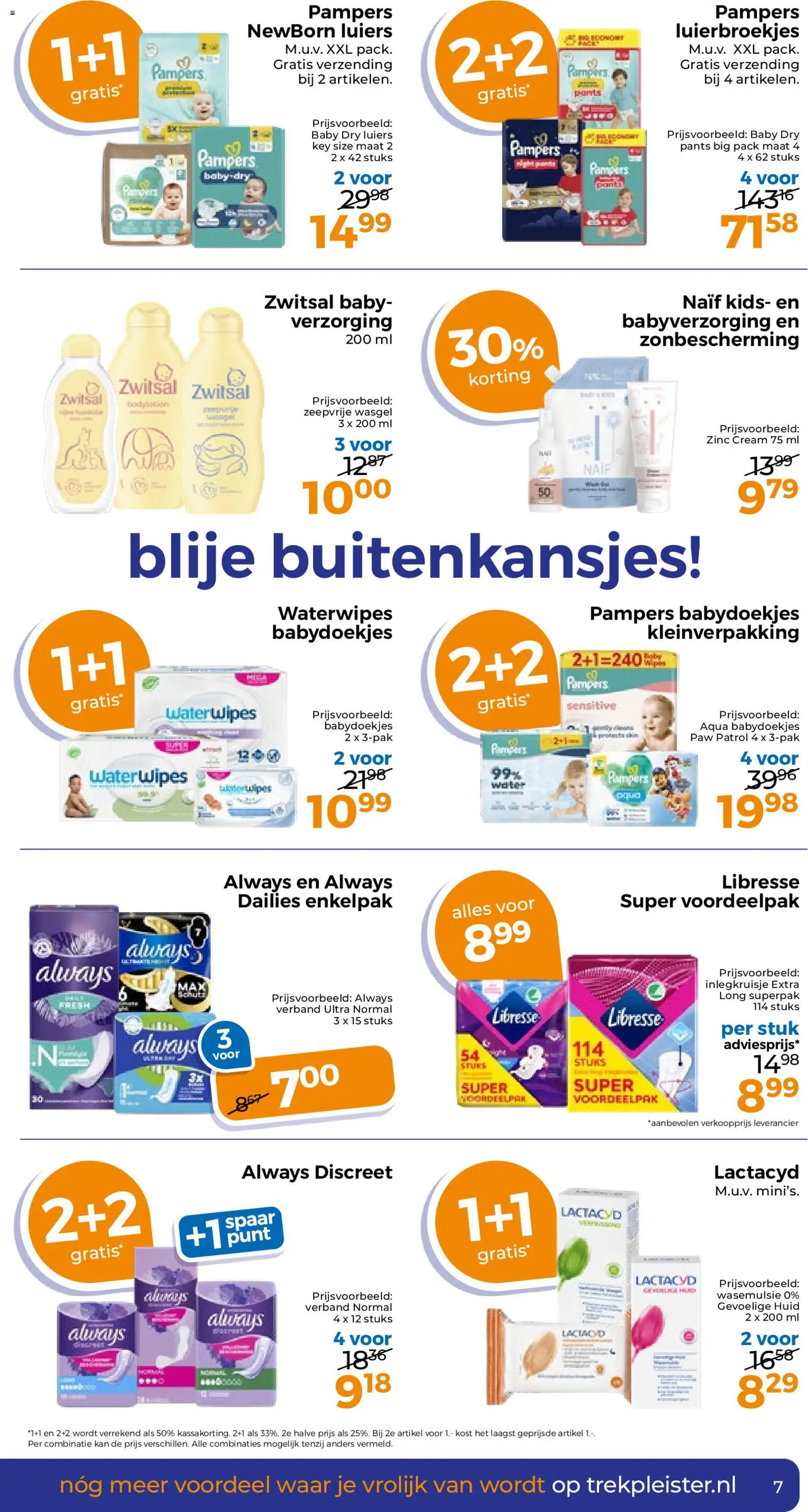 {H1} | Pagina: 7 | Producten: Tonic, Kan, Pampers, Babydoekjes