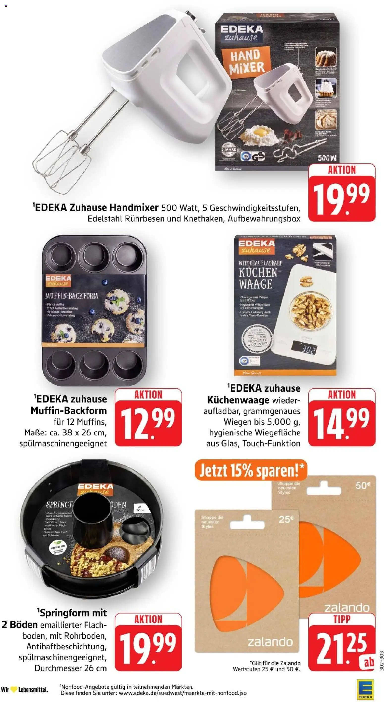 Edeka Prospekt Stuttgart – gültig ab 10.08.2026 | Seite: 37 | Produkte: USB, Mixer, Rührbesen, Kuchen