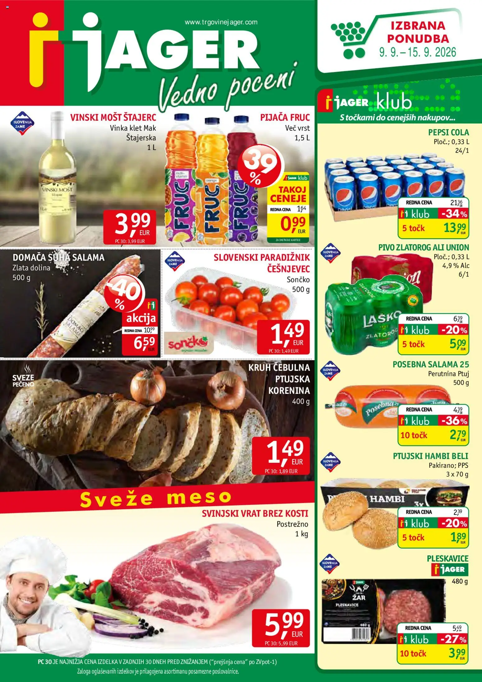 Novi Jager katalog ponudbe – veljaven od 09.09.2026 | Stran: 1