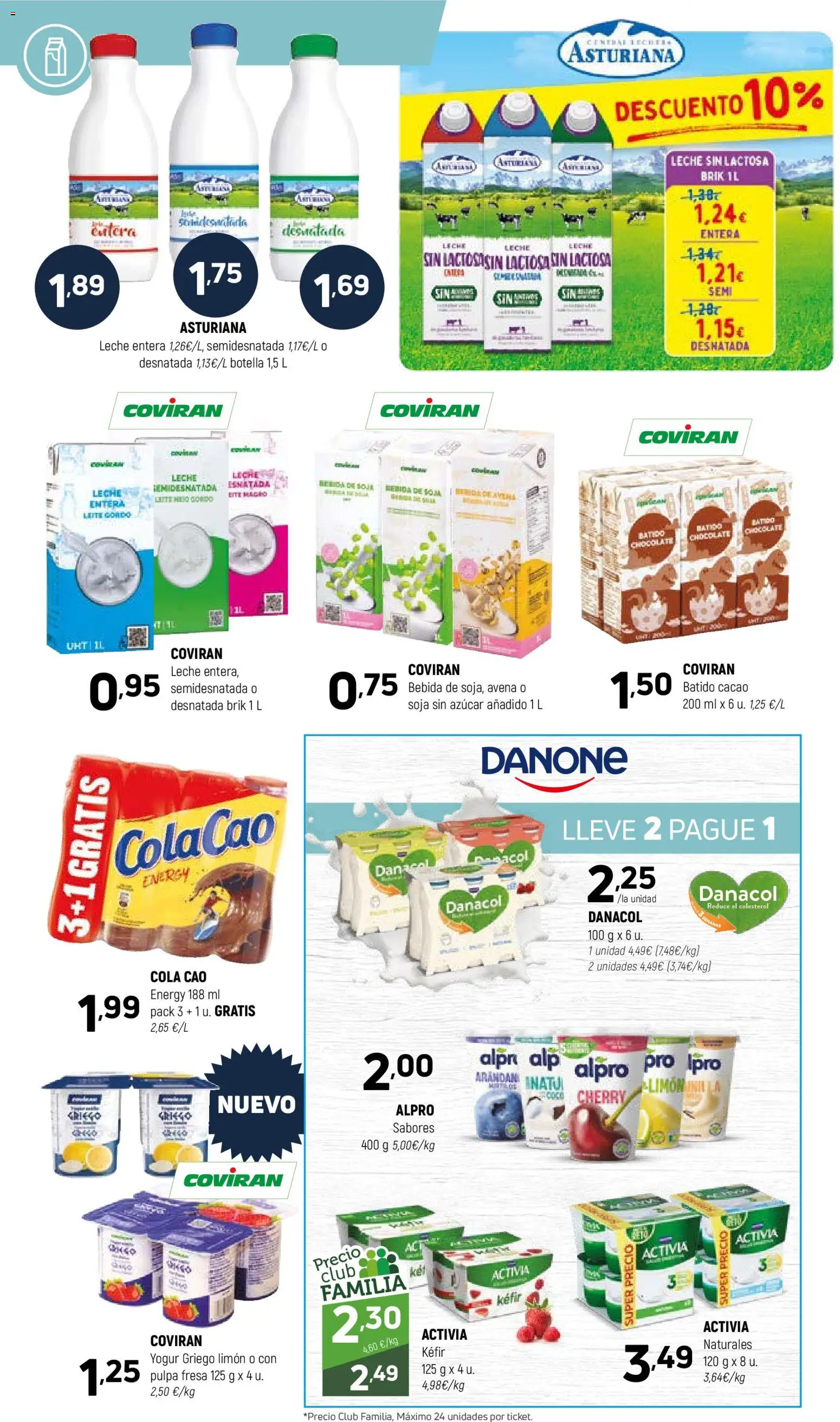 Coviran - Centrof │ válido desde el 07.04.2026 | Página: 6 | Productos: Leche sin lactosa, Leche entera, Leche, Yogur