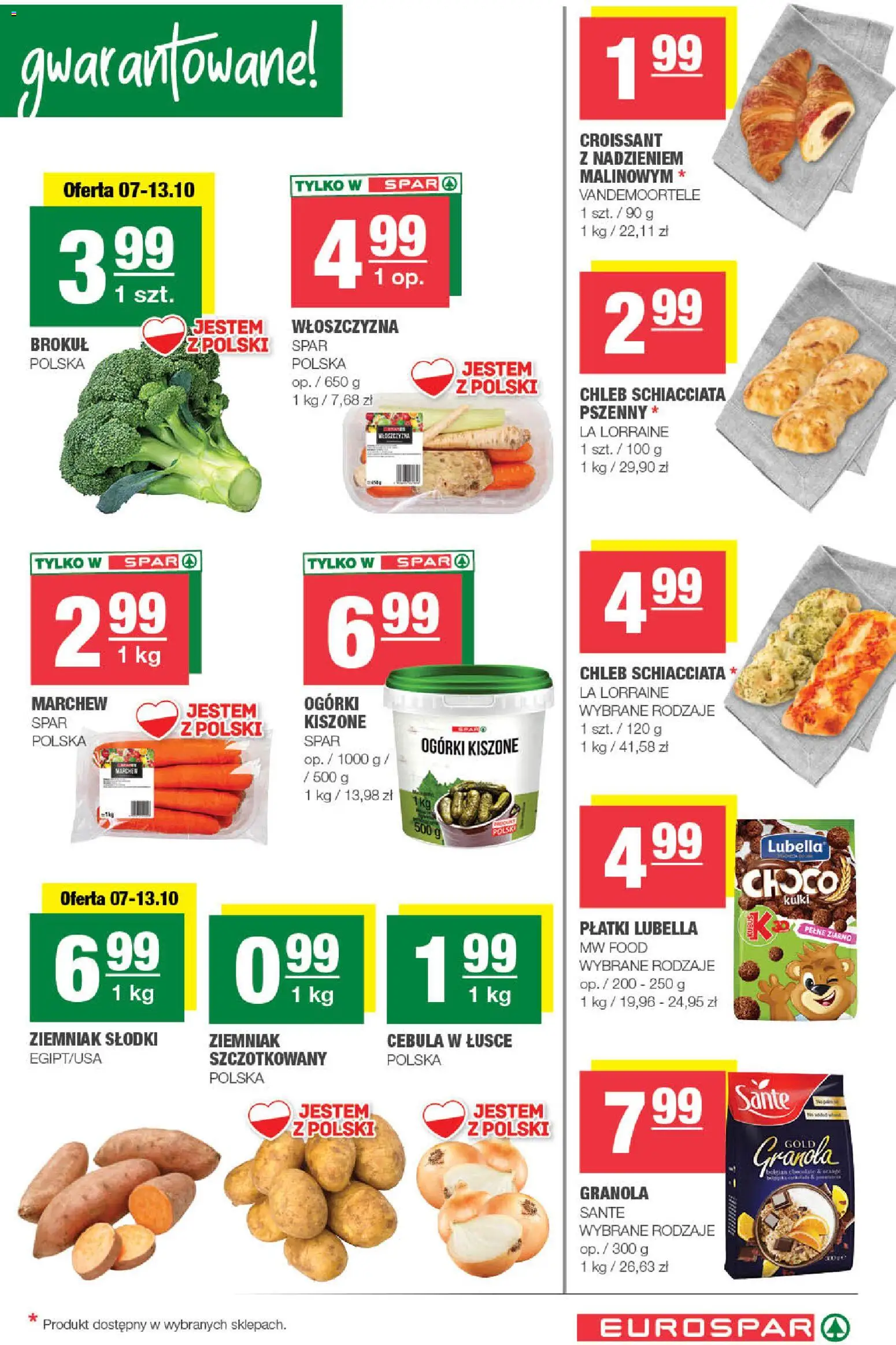 Spar gazetka - Eurospar od 07.10.2026 | Strona: 3 | Produkty: Włoszczyzna, Granola, Marchew, Ogórki