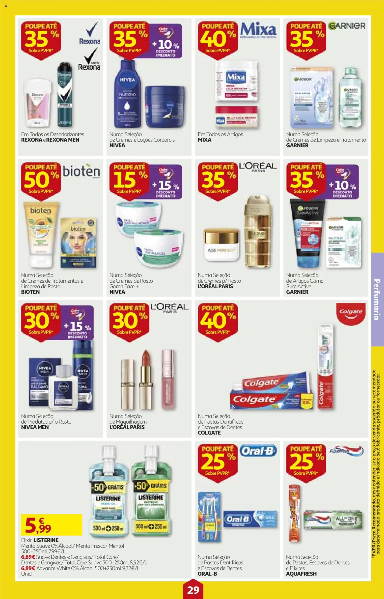 Auchan folheto │ válido de 15/10/2026 | Página: 29 | Produtos: Listerine, Maquilhagem, Álcool
